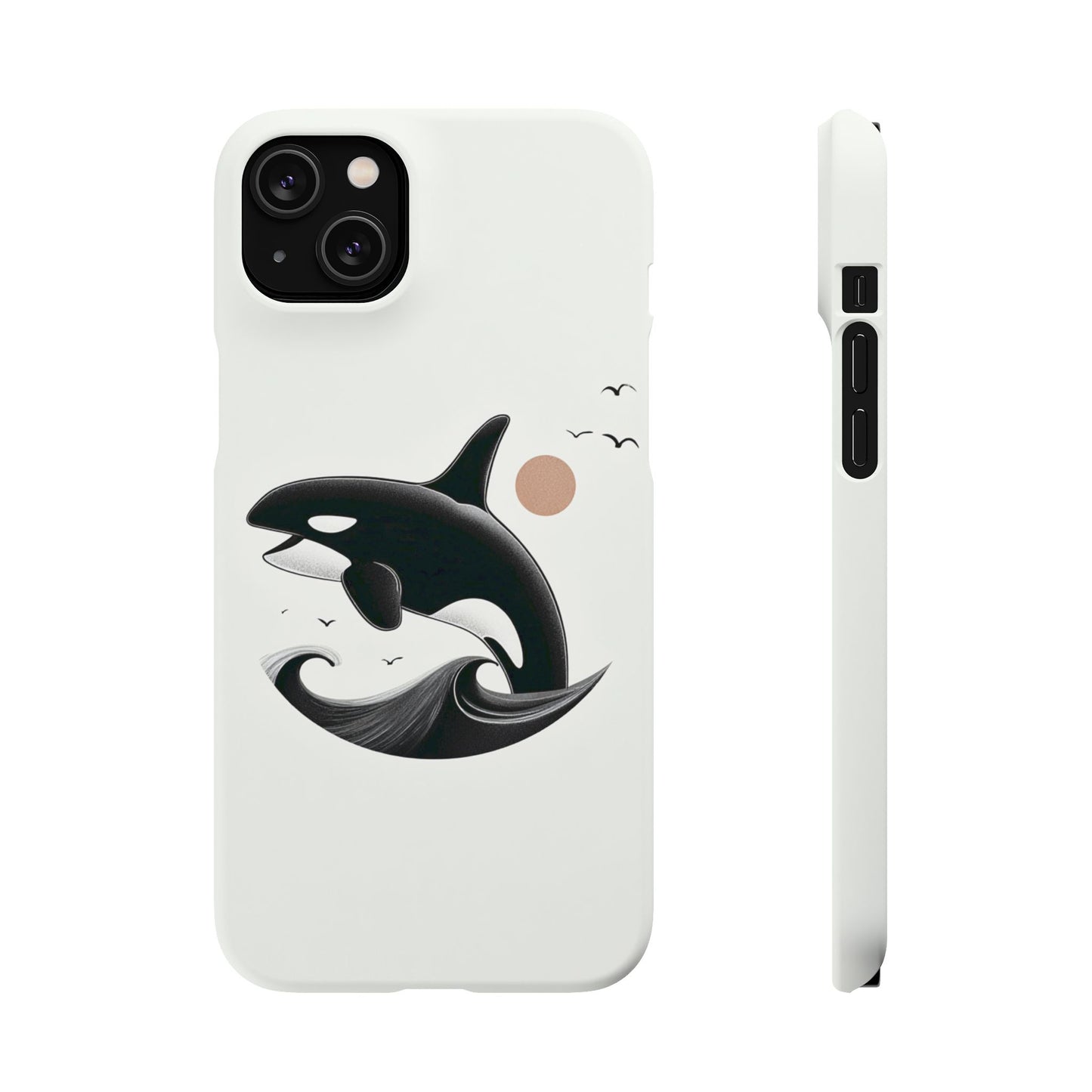 Whale Splash Phone Case | Ocean Lover Gift, Marine Art, Snap Cases, Cute Whale Design, Custom Phone Accessories