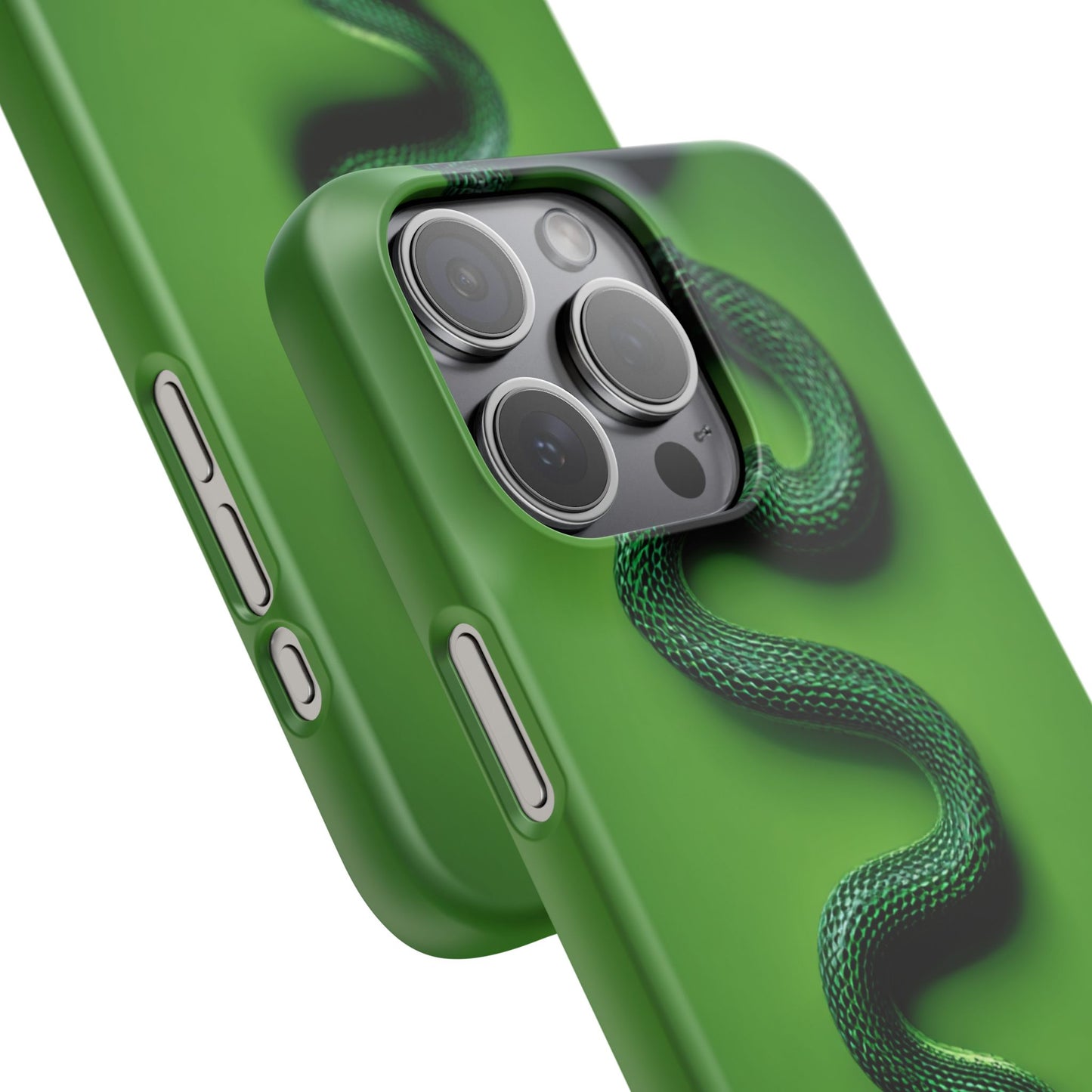 Green Snake Snap Case for iPhone, Stylish Phone Cover, Unique Gift, Trendy Accessory, Birthday, Nature Lover's Phone Case