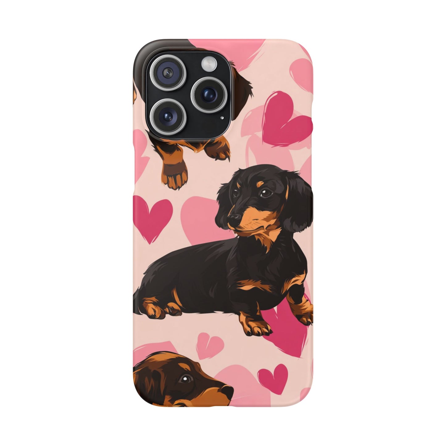 Pink Dachshund Love Phone Case for Iphone and Samsung Customistion and Free Shipping Avvialable