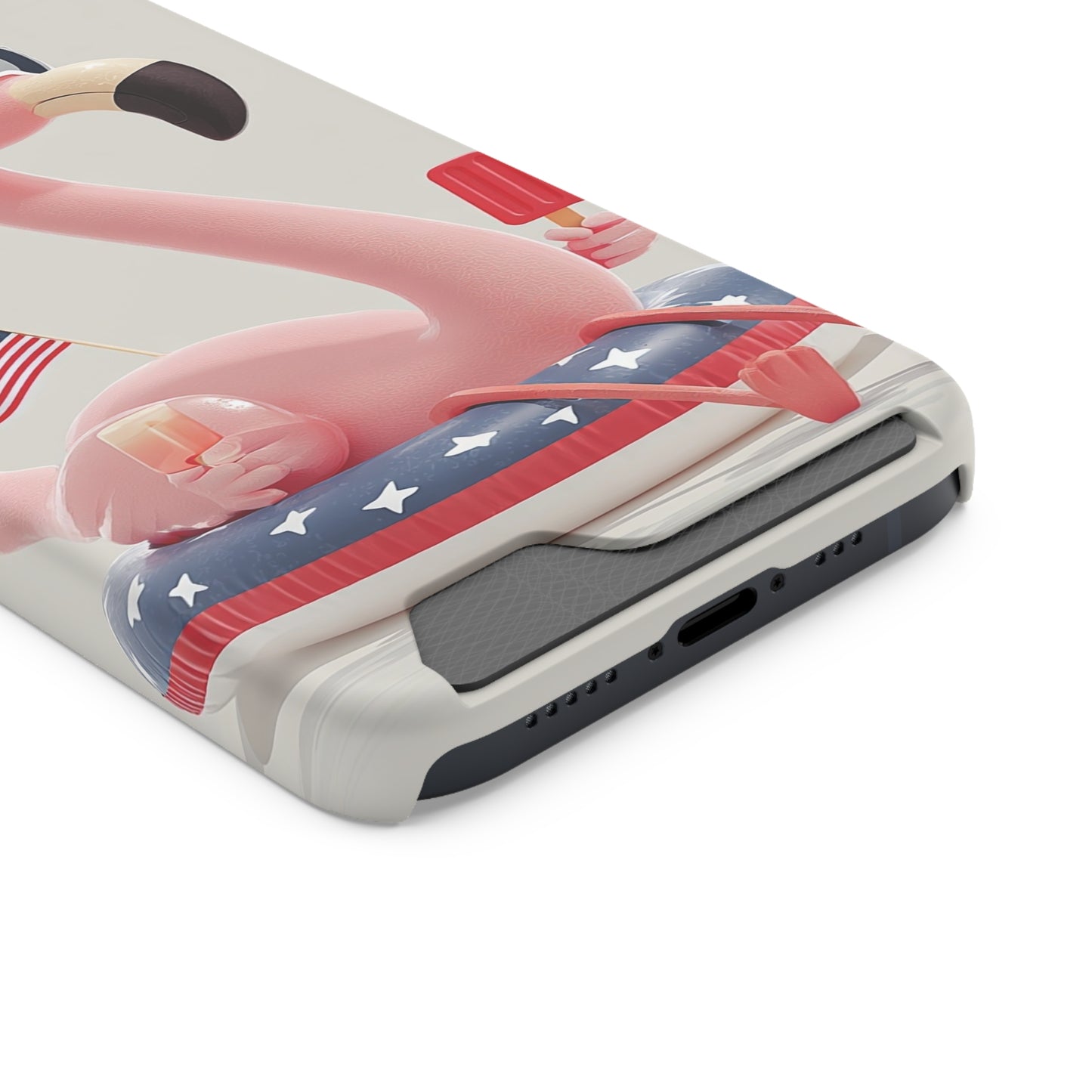 Summer Vibes Phone Case with Card Holder, Cute Flamingo Design, Tropical Cell Phone Accessory, Beach Lover Gift, Fun Summer Accessory, [...]