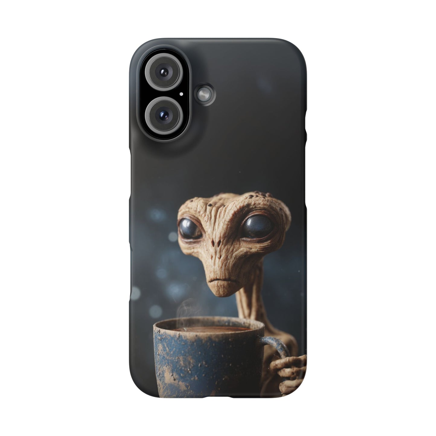 Alien Coffee Snap Case, Unique Phone Cover, Pop Culture Accessory, Gift for Sci-Fi Lovers, Customizable Phone Case