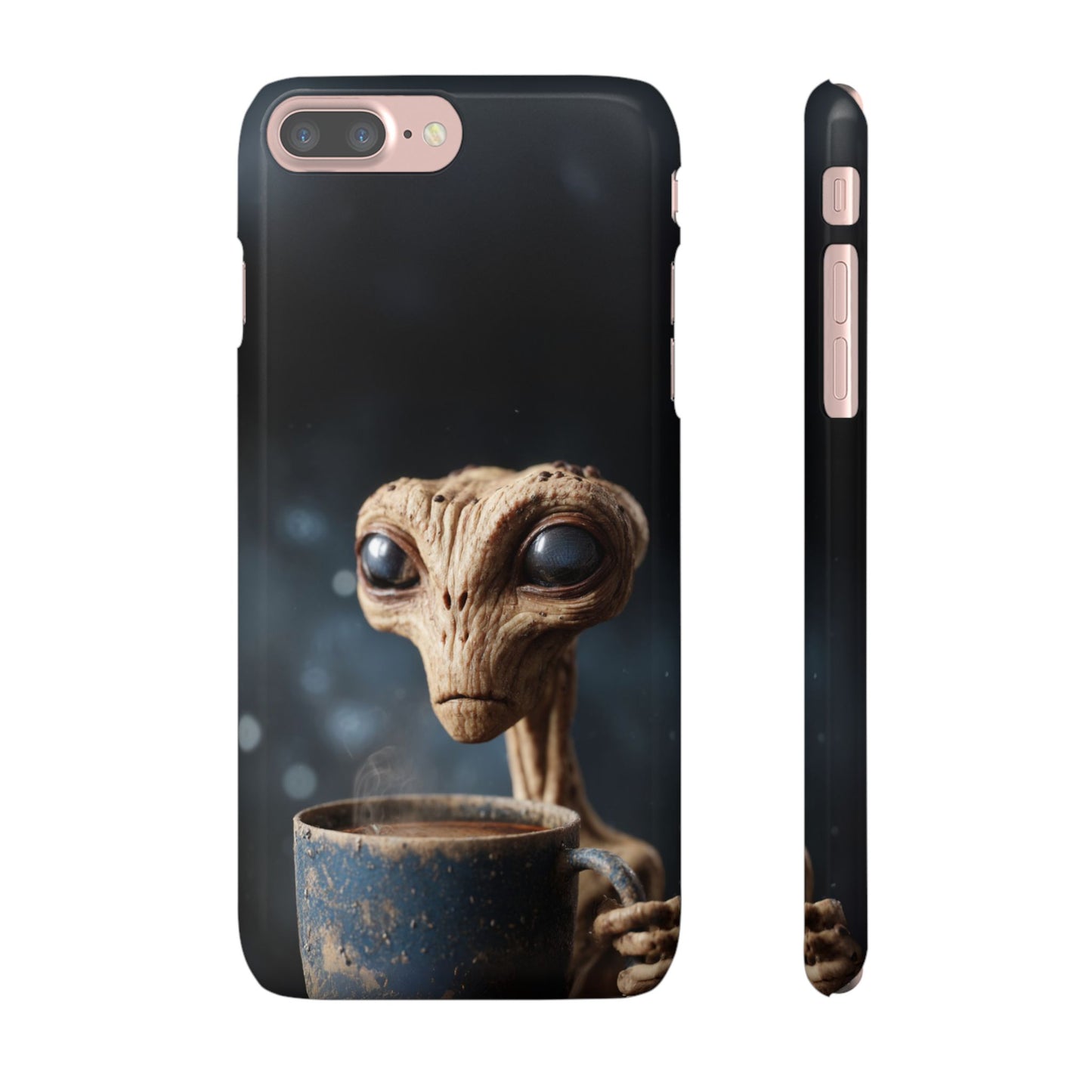 Alien Coffee Snap Case, Unique Phone Cover, Pop Culture Accessory, Gift for Sci-Fi Lovers, Customizable Phone Case