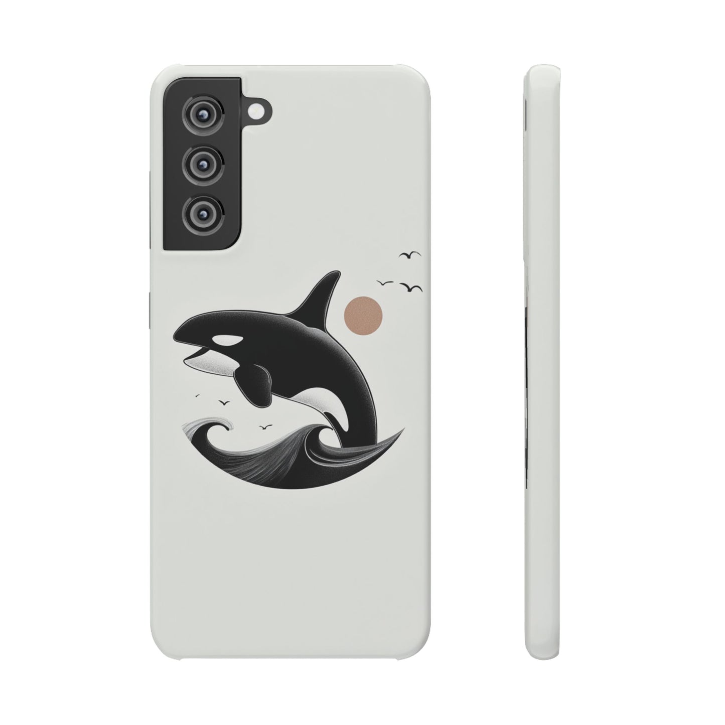 Whale Splash Phone Case | Ocean Lover Gift, Marine Art, Snap Cases, Cute Whale Design, Custom Phone Accessories