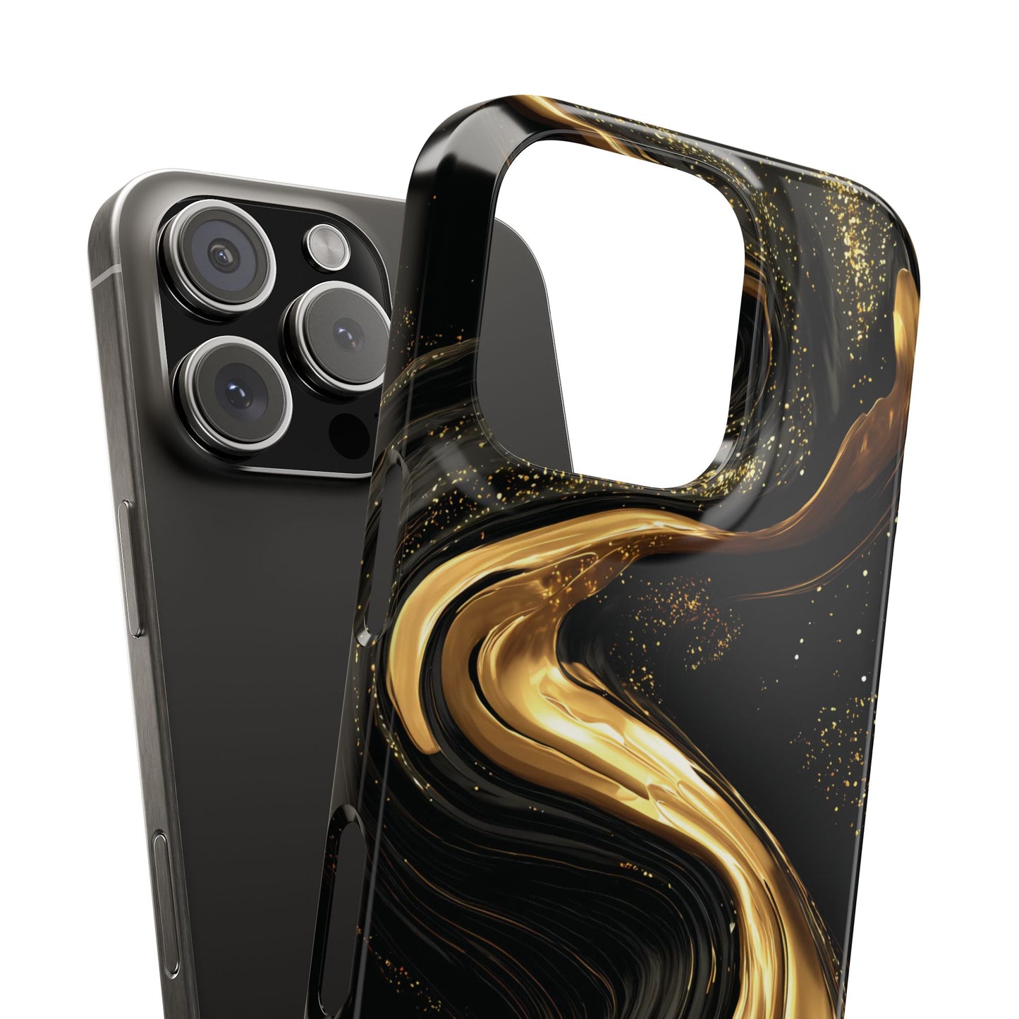Elegant Gold Swirl Snap Case - Stylish Phone Cover, Modern Accessory, Gift for Her, Luxe Phone Case, Trendy Decor