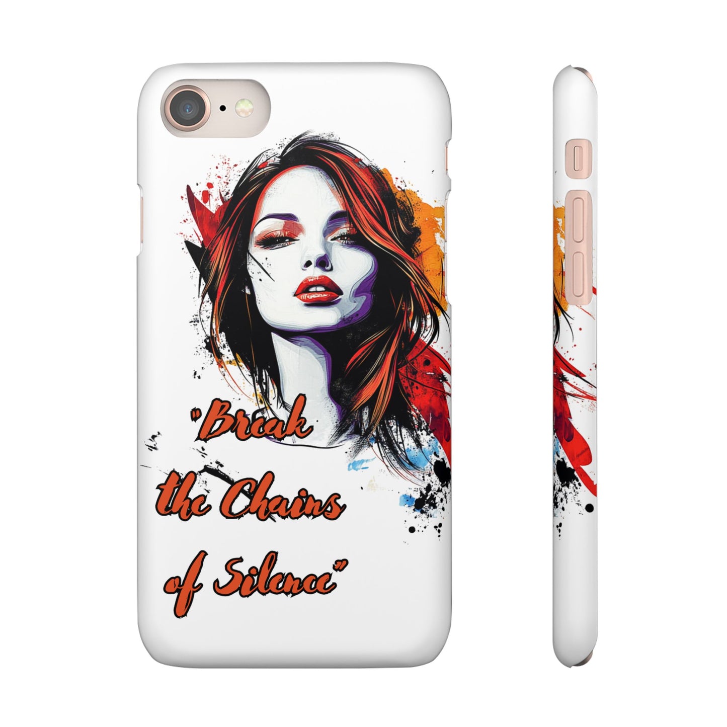 Empowering Art Snap Cases, Phone Cover, Break the Chains of Silence, Unique Gift, Inspirational Tech Accessories