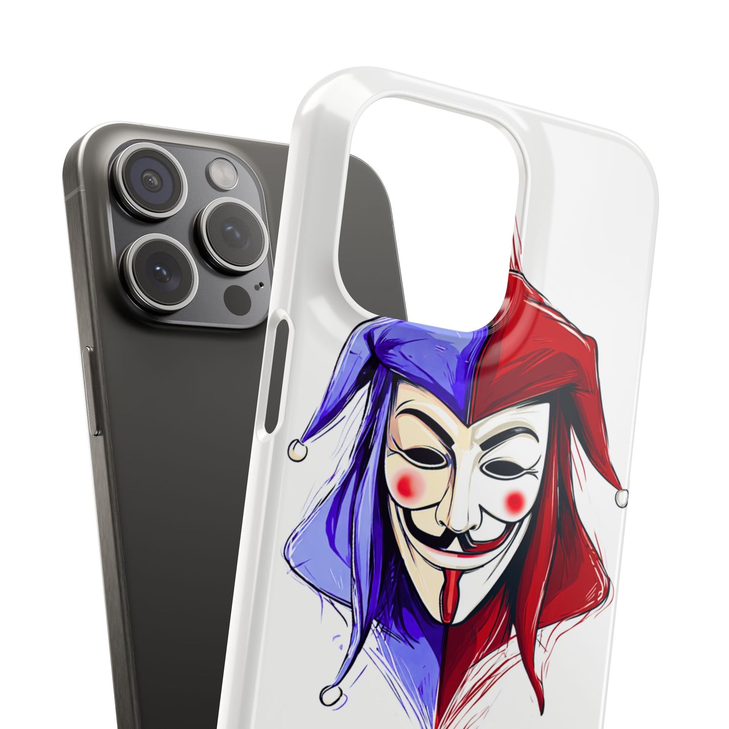 Joker & Anonimous Reunited Guy Fawkes Art Snap Case and Protective Phone Cover For iPhone and Samsung