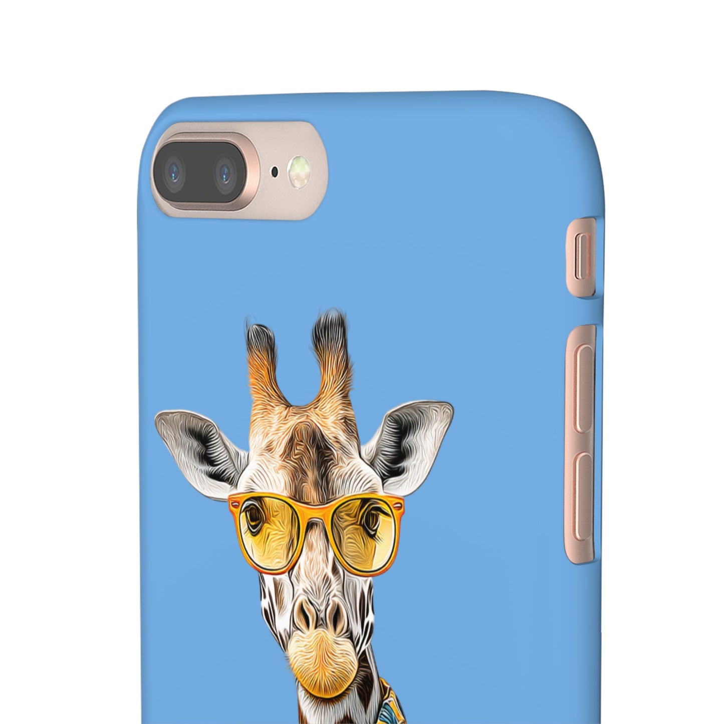 Giraffe Blue Snap Case Phone Cover for Animal Lover Iphone and Samsung models
