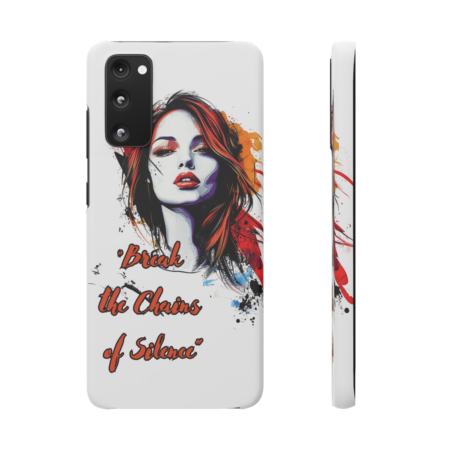 Empowering Art Snap Cases, Phone Cover, Break the Chains of Silence, Unique Gift, Inspirational Tech Accessories