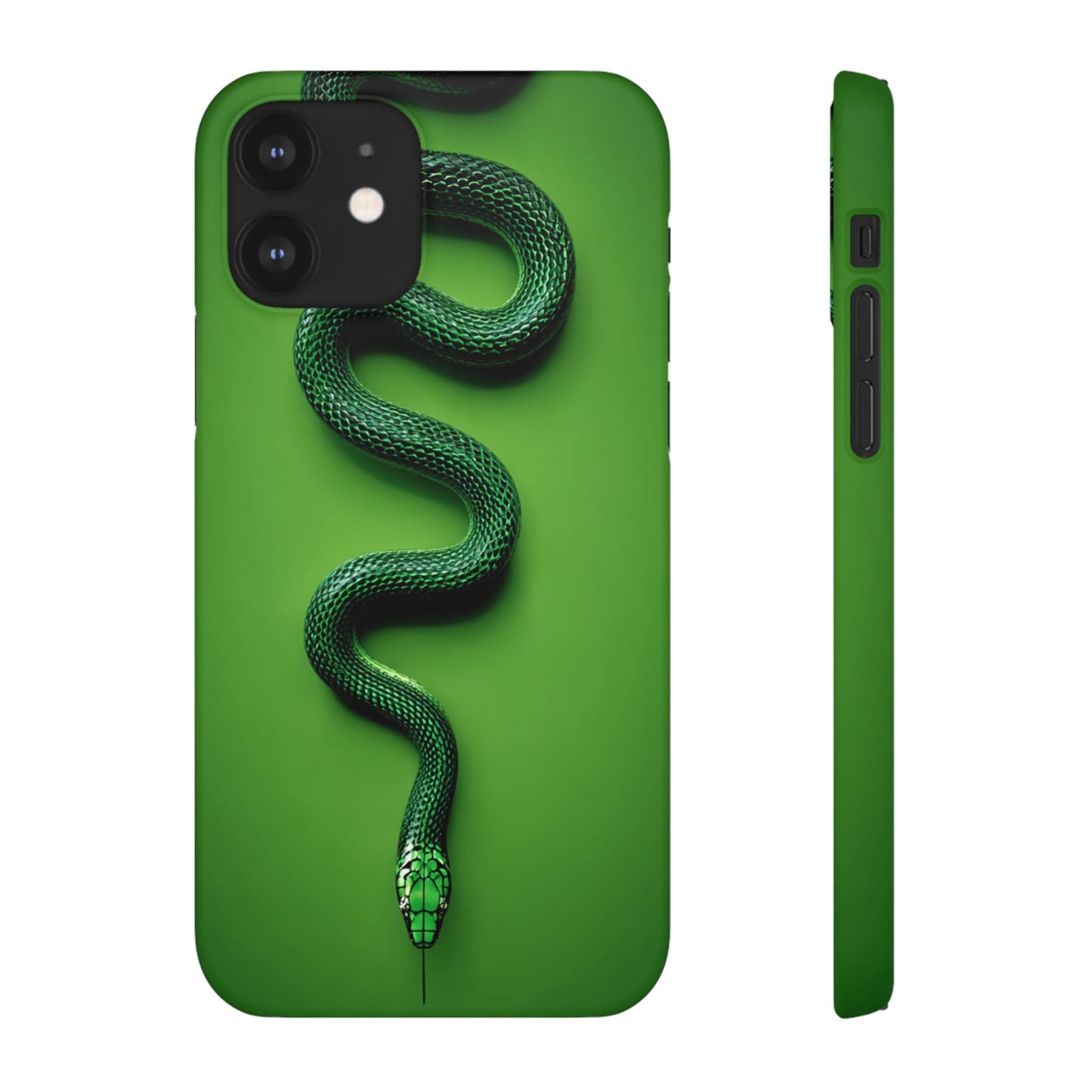 Green Snake Snap Case for iPhone, Stylish Phone Cover, Unique Gift, Trendy Accessory, Birthday, Nature Lover's Phone Case