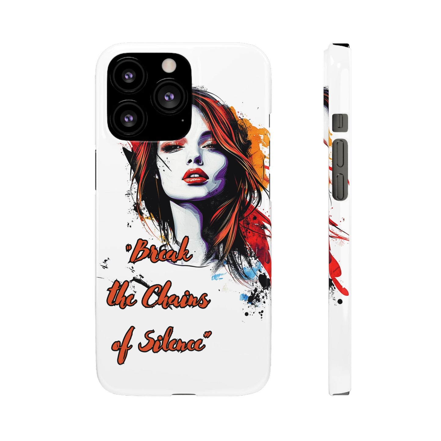 Empowering Art Snap Cases, Phone Cover, Break the Chains of Silence, Unique Gift, Inspirational Tech Accessories