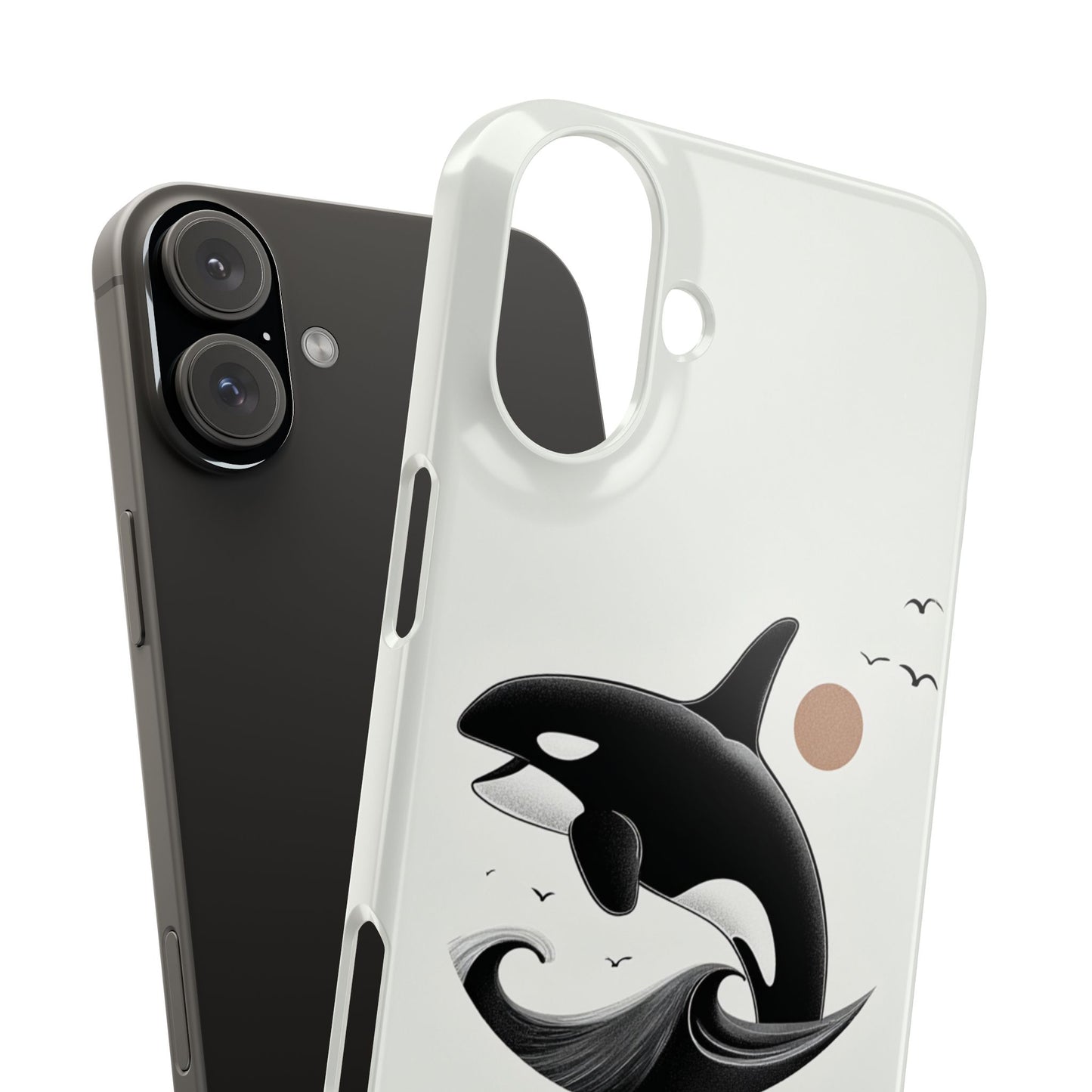 Whale Splash Phone Case | Ocean Lover Gift, Marine Art, Snap Cases, Cute Whale Design, Custom Phone Accessories
