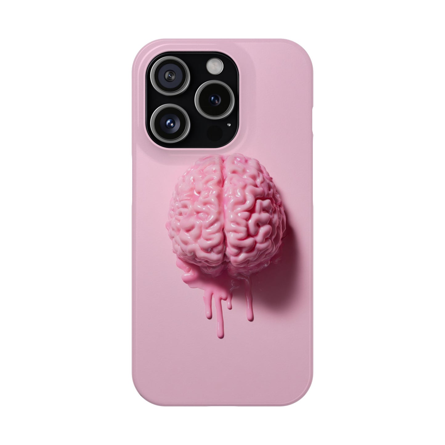 Slim Cases, Brain Design Phone Case With Card Holder, Cute Tech Accessory, Unique Gift for Students, Stylish Phone Protection, Valentine's