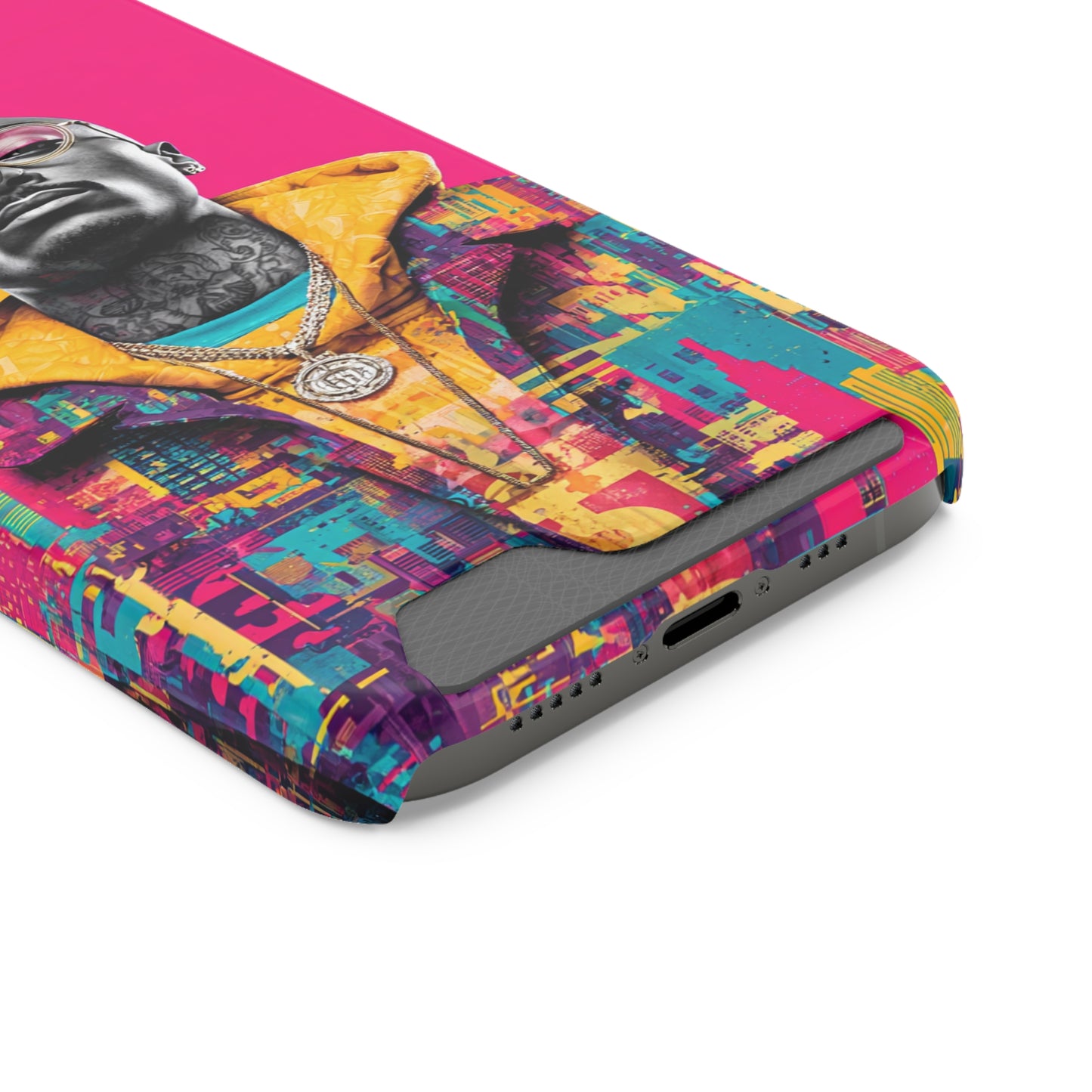 Vibrant Phone Case With Card Holder - Retro Style, Hip Hop Lover's Accessory, Colorful Gift, Music Enthusiast Essential, Unique Phone [...]