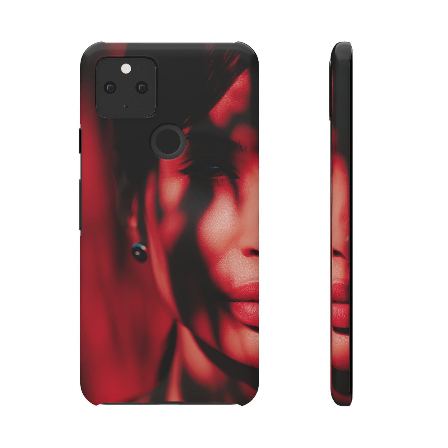 Stylish Snap Cases for Phone, Artistic Phone Cover, Unique Gifts, Red Aesthetic Case, Trendy Accessory, Vibrant Protection