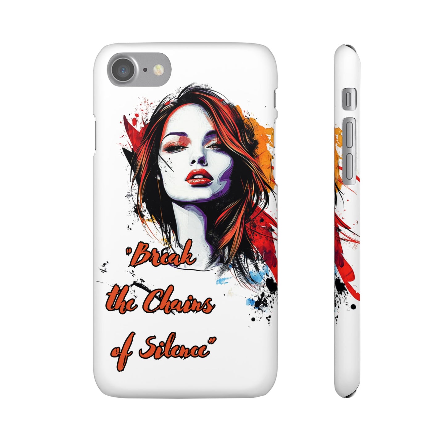 Empowering Art Snap Cases, Phone Cover, Break the Chains of Silence, Unique Gift, Inspirational Tech Accessories