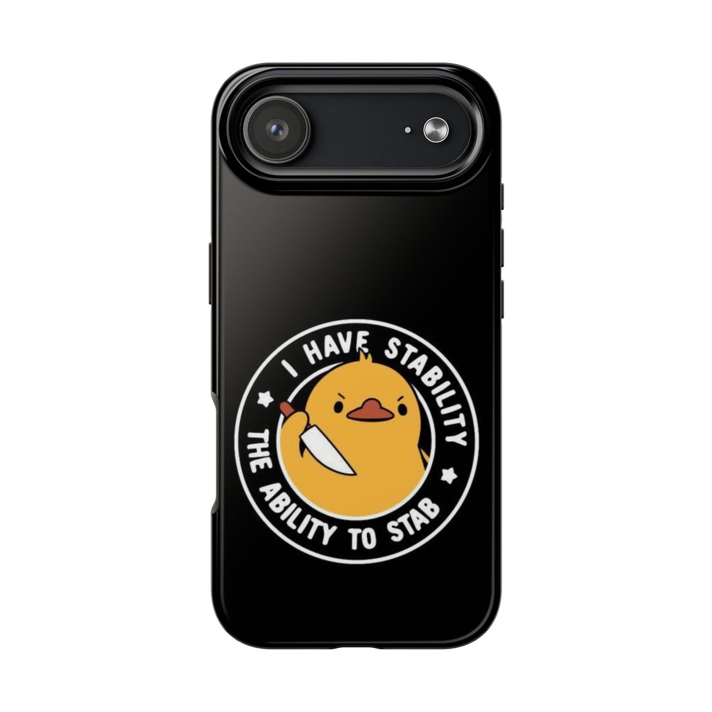 Funny Duck iPhone 17 Tough Phone Case | Cute Cartoon Duck, Protective Hard Shell