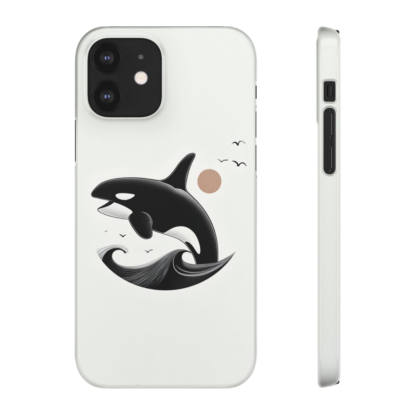Whale Splash Phone Case | Ocean Lover Gift, Marine Art, Snap Cases, Cute Whale Design, Custom Phone Accessories