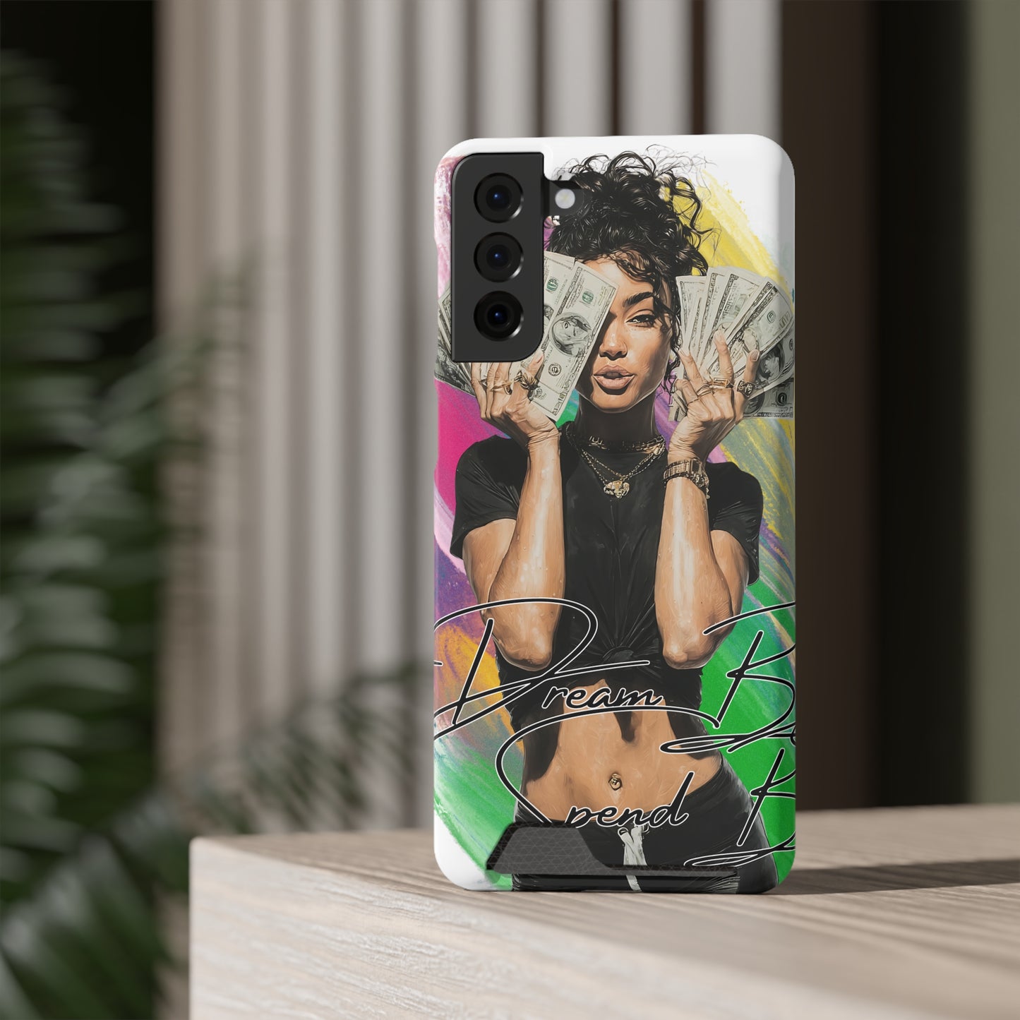 Vibrant Phone Case with Card Holder - Dream Big, Stylish Accessory for Teens & Young Adults, Perfect Gift for Birthdays, Graduations, [...]