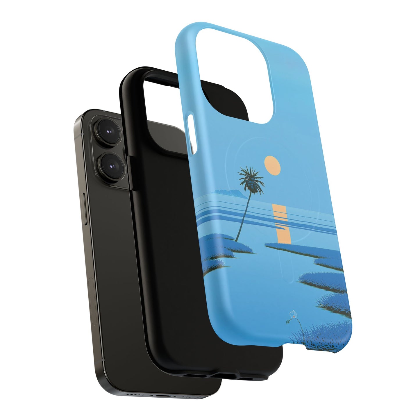 Tough Magnetic Case — Minimal Sunset Palm Phone Cover