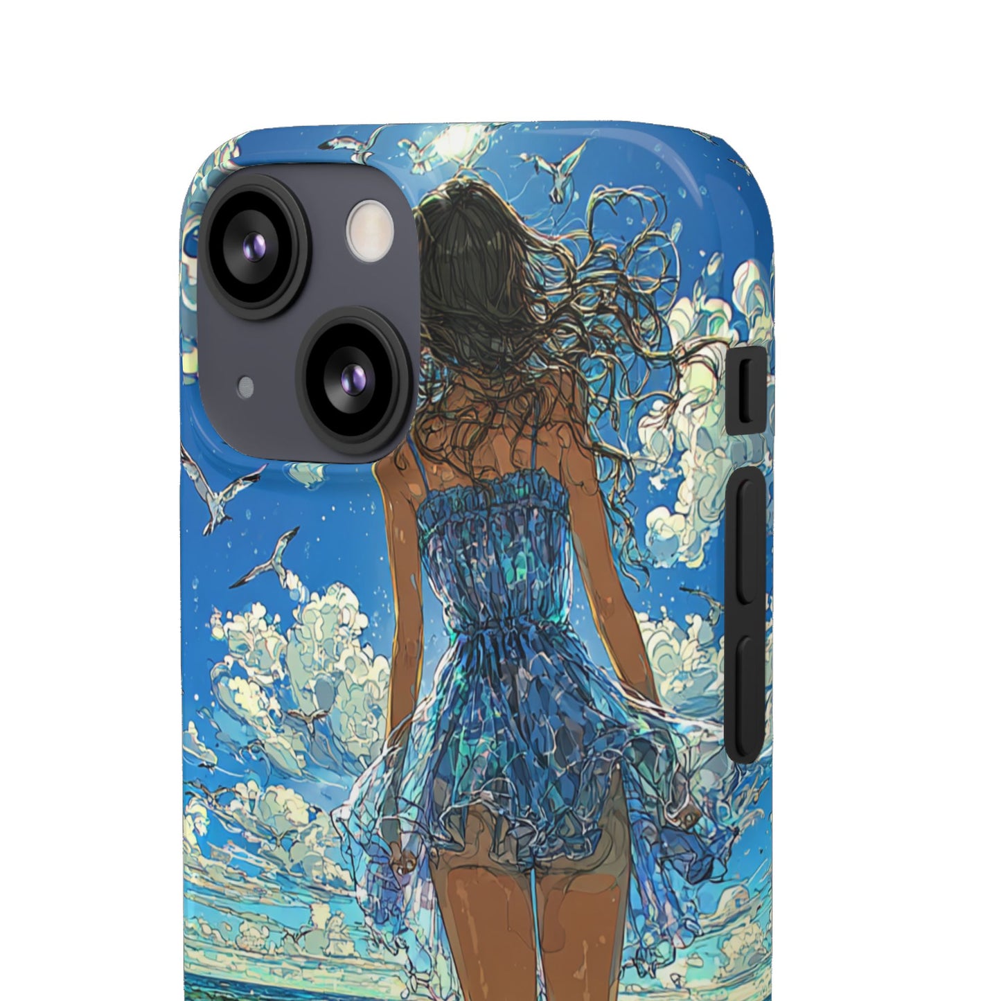 Summer Breeze Snap Case, Ocean Art Phone Cover, Beach Vibes Cell Case, Gift for Her, Custom Phone Accessory