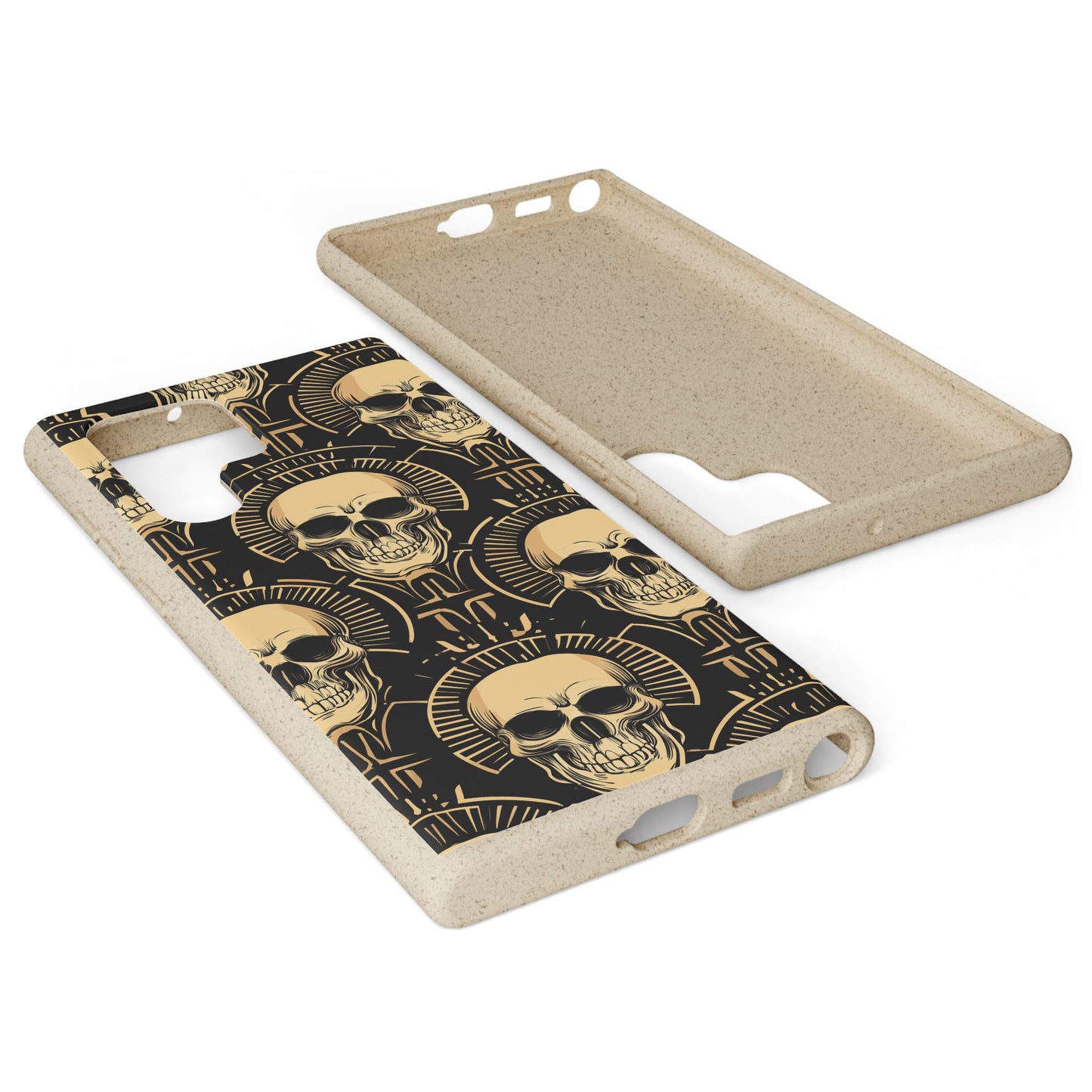 Skull Biodegradable Phone Case, Eco-Friendly iPhone Cover, Sustainable Gift, Cool Skull Design, Skull Art Accessories, Halloween Decor
