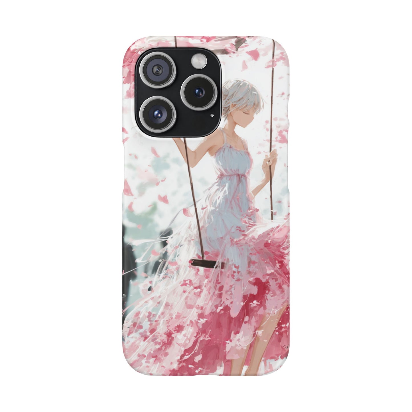 Elegant Floral Snap Cases for iPhone, Personalized Phone Covers, Cute Spring Gifts, Anime Aesthetic Accessories, Flower-themed Cell [...]