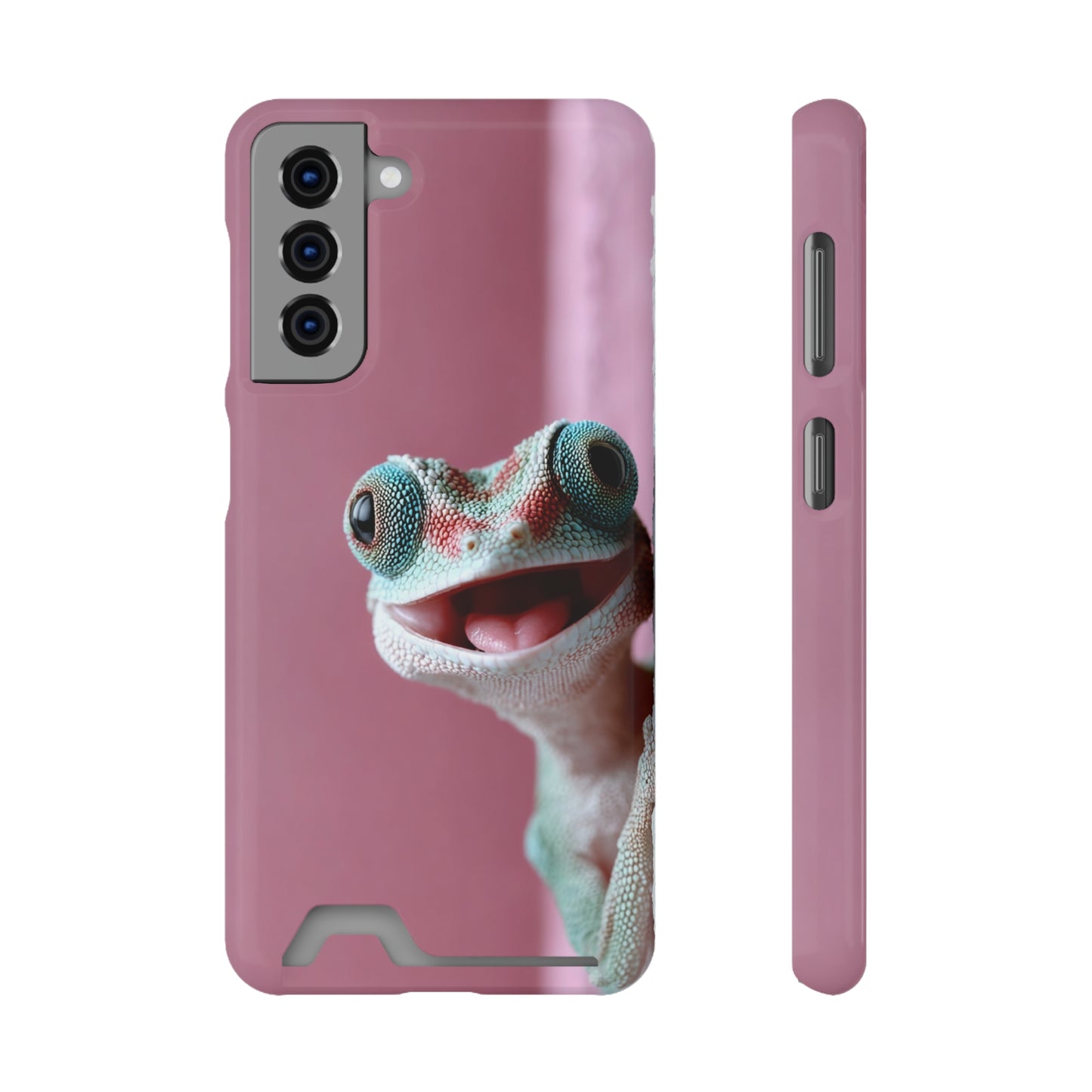 Whimsical Phone Case with Card Holder - Cute Gecko Design, Fun Gift for Kids, Stylish Accessory for Everyday Use, Perfect for [...]