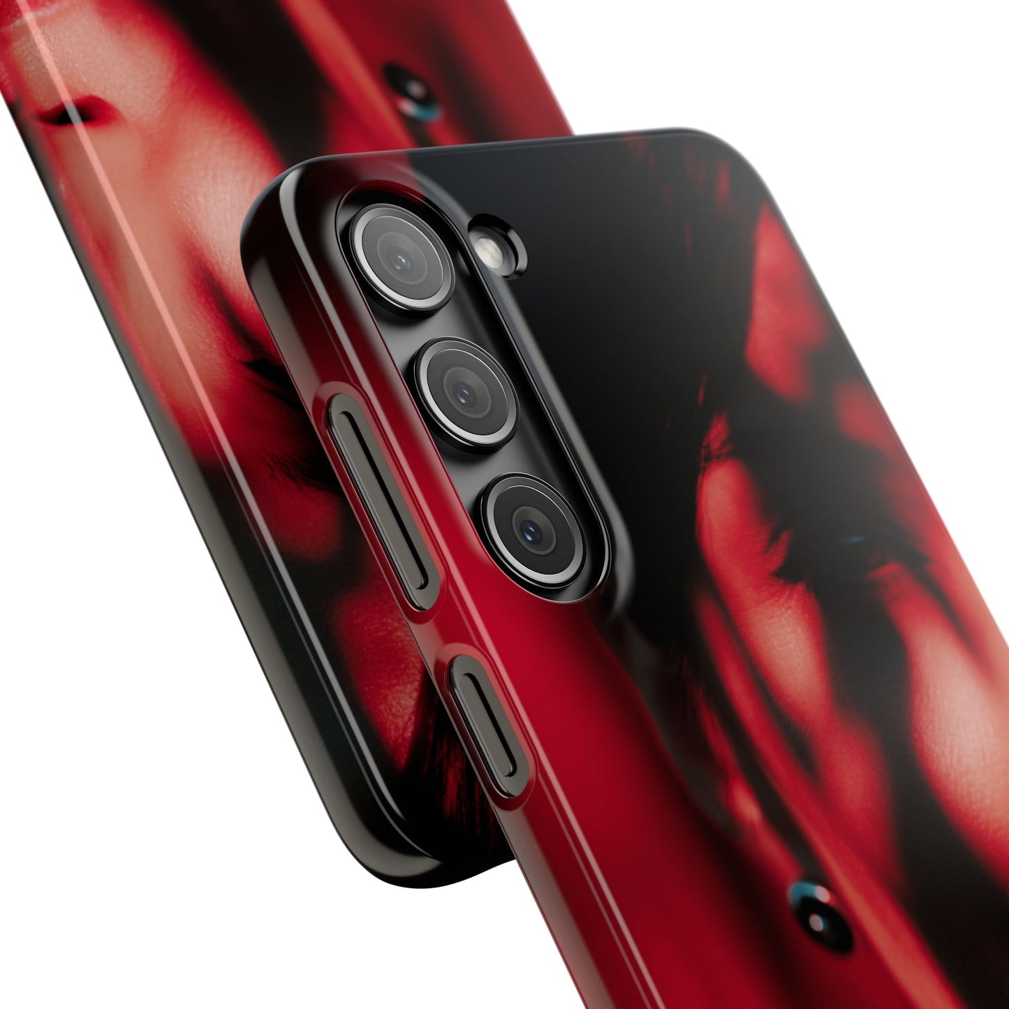 Stylish Snap Cases for Phone, Artistic Phone Cover, Unique Gifts, Red Aesthetic Case, Trendy Accessory, Vibrant Protection
