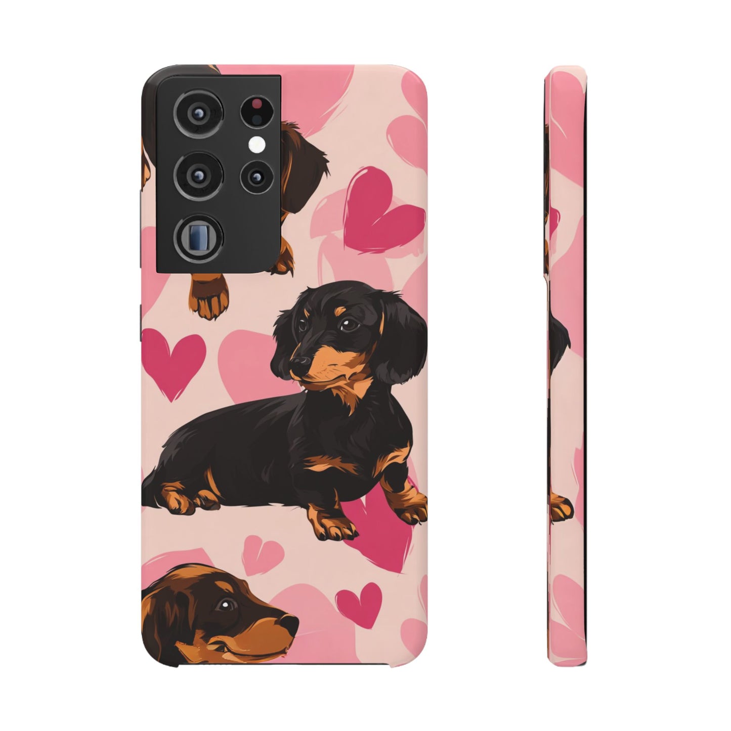 Pink Dachshund Love Phone Case for Iphone and Samsung Customistion and Free Shipping Avvialable