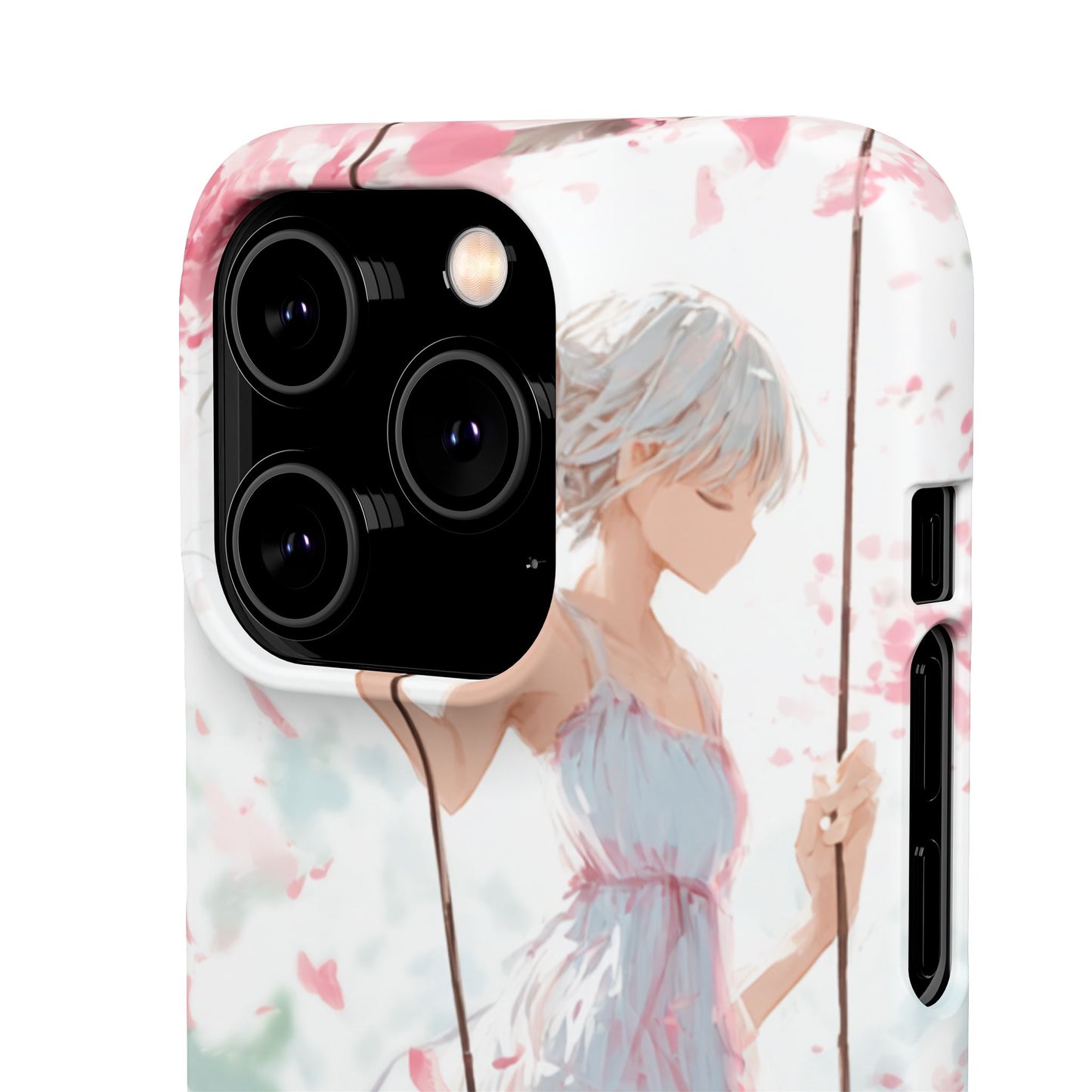 Elegant Floral Snap Cases for iPhone, Personalized Phone Covers, Cute Spring Gifts, Anime Aesthetic Accessories, Flower-themed Cell [...]