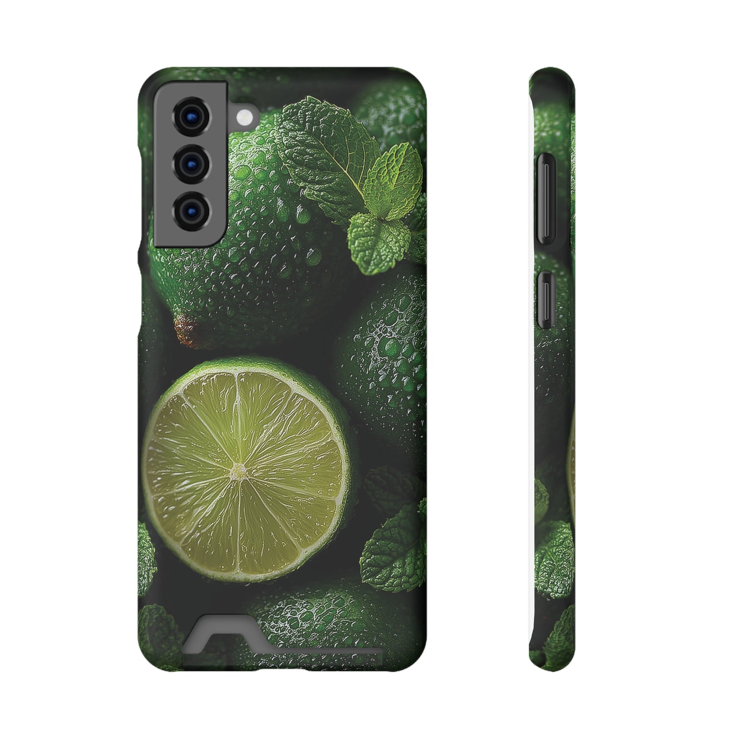 Fresh Lime Phone Case with Card Holder, Citrus Design, Perfect Gift for Summer, Stylish and Functional, Eco-friendly Accessories, [...]