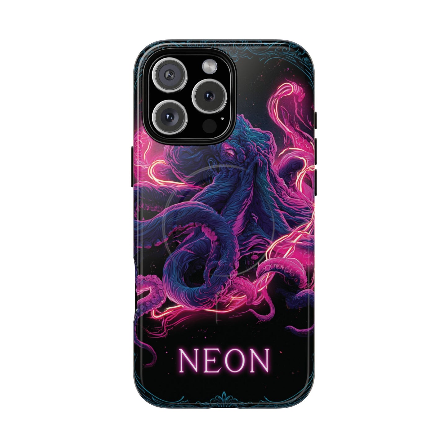 Neon Octopus Phone Case — Tough Magnetic Protective Cover
