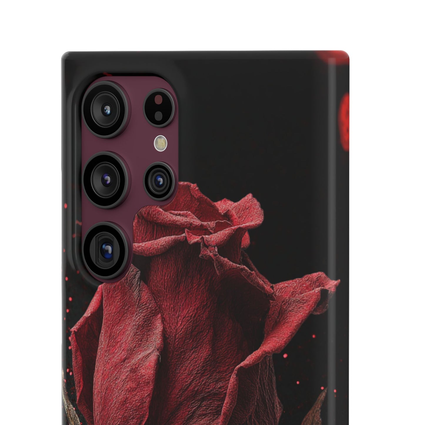 Romantic Rose Snap Case, Floral Phone Cover, Valentines Day Gift, Trendy Mobile Accessory, Heart Design Case, Elegant Phone Protector