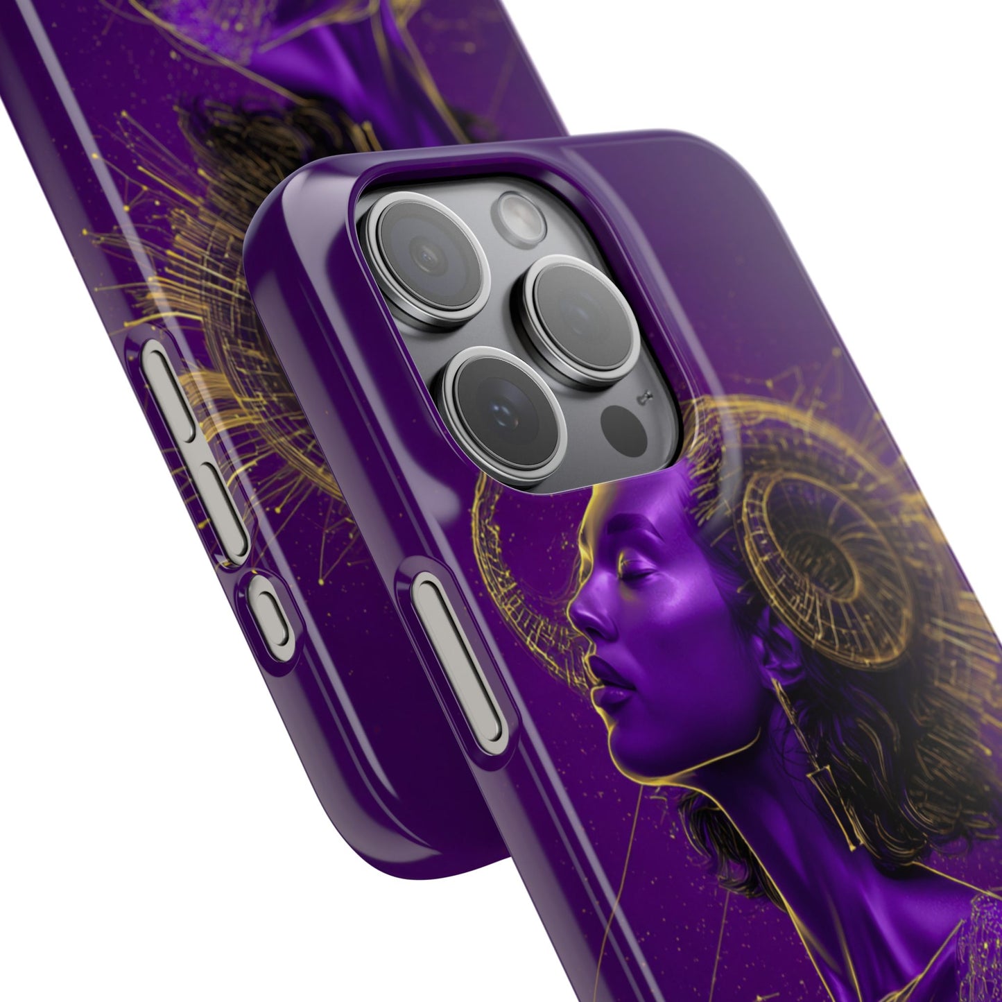Purple & Gold Celestial Virgo Phone Case – Snap Cover for Samsung & iPhone