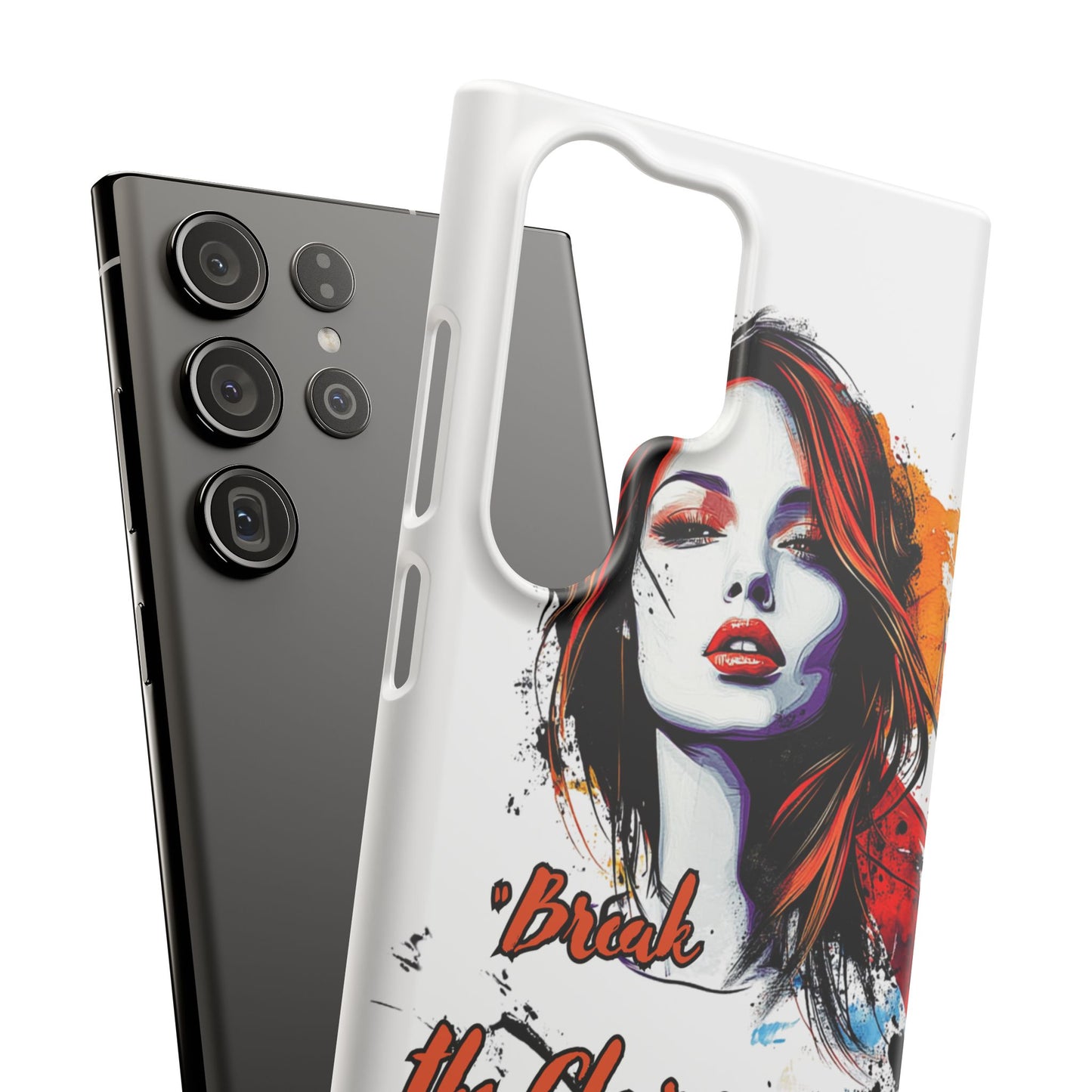 Empowering Art Snap Cases, Phone Cover, Break the Chains of Silence, Unique Gift, Inspirational Tech Accessories