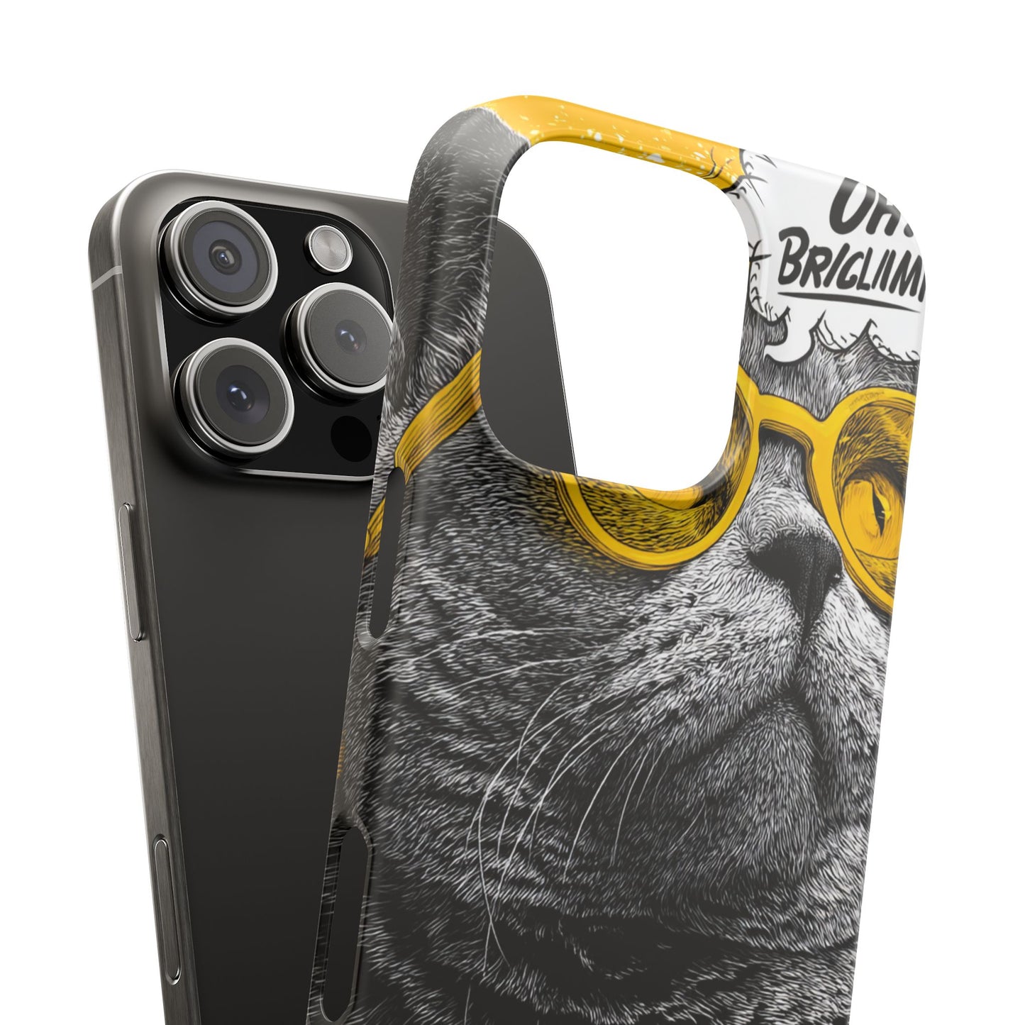 Playful Cat Snap Case - Quirky Phone Cover for Cat Lovers, Gift for Pet Enthusiasts, Funny Accessory for Any Occasion