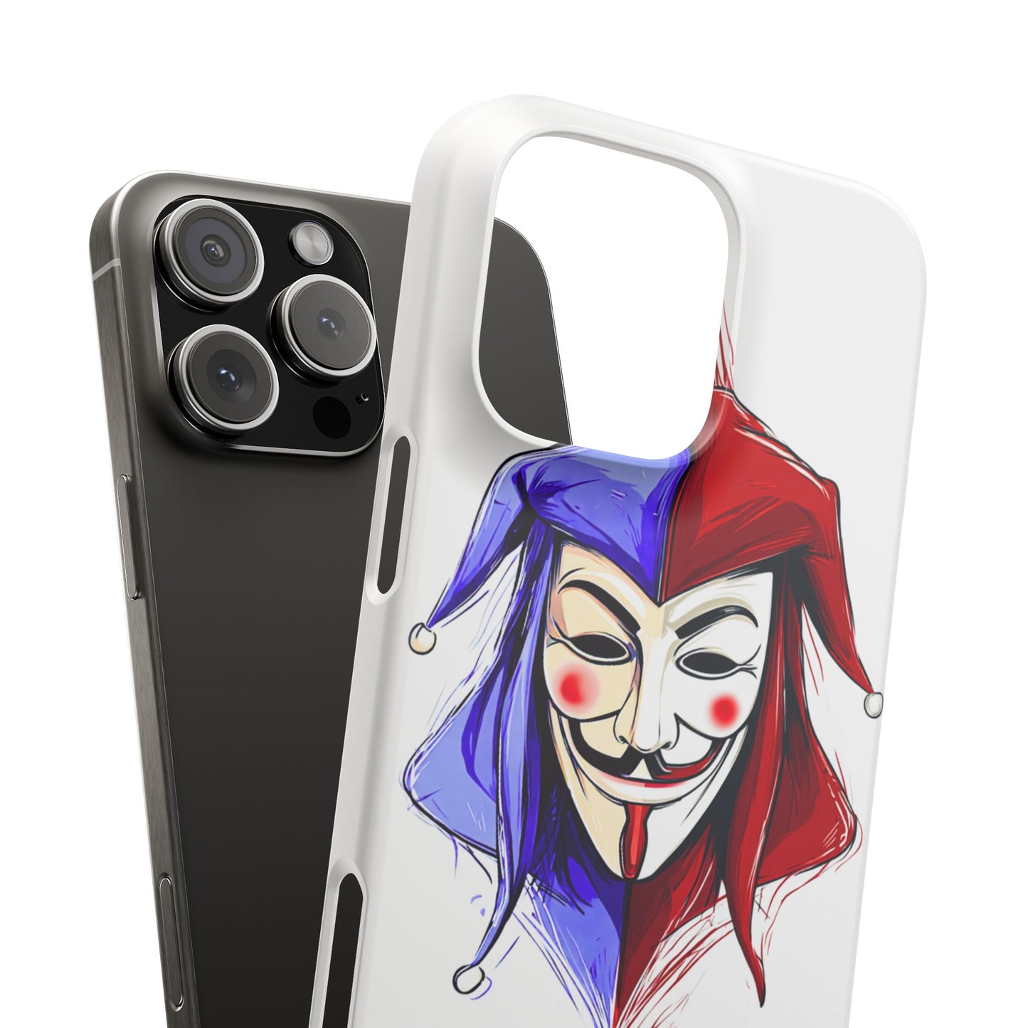 Joker & Anonimous Reunited Guy Fawkes Art Snap Case and Protective Phone Cover For iPhone and Samsung