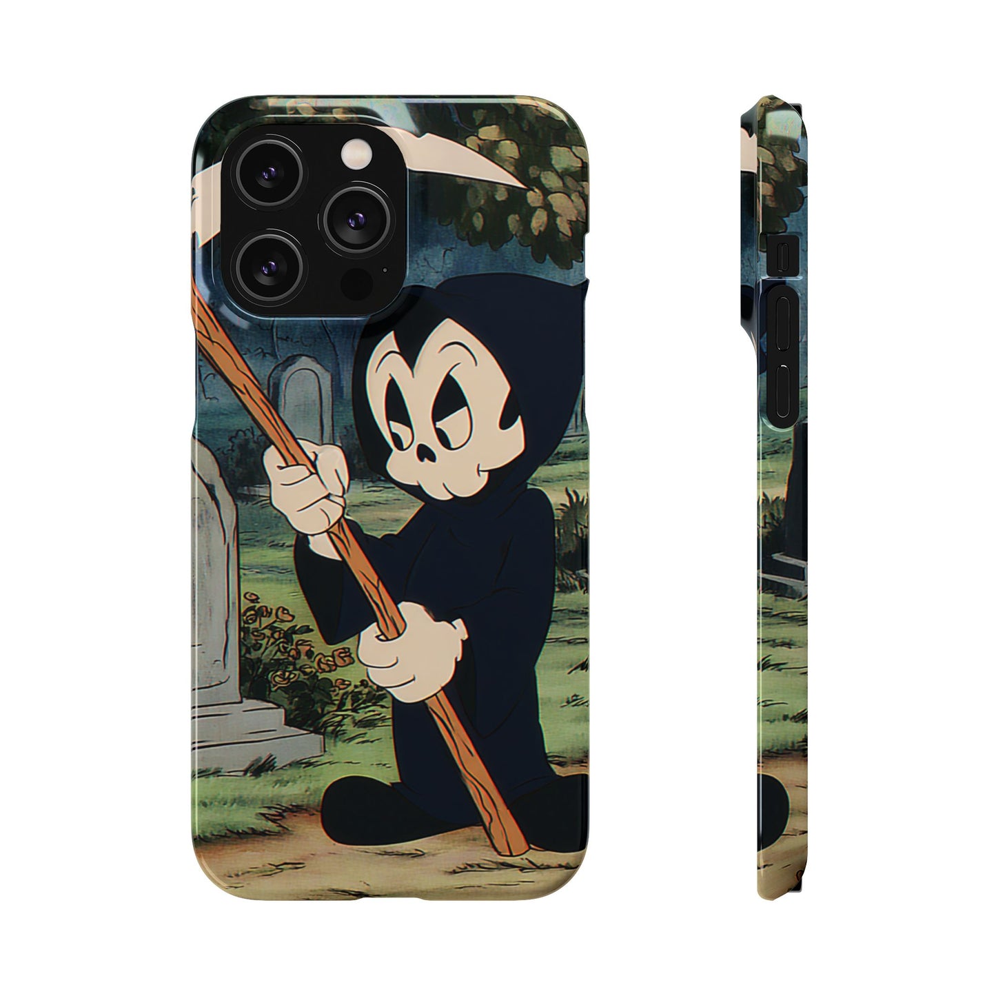 Grim Reaper Snap Case, Halloween Phone Case, Cute Death Phone Cover, Spooky Accessories, Unique Phone Protector