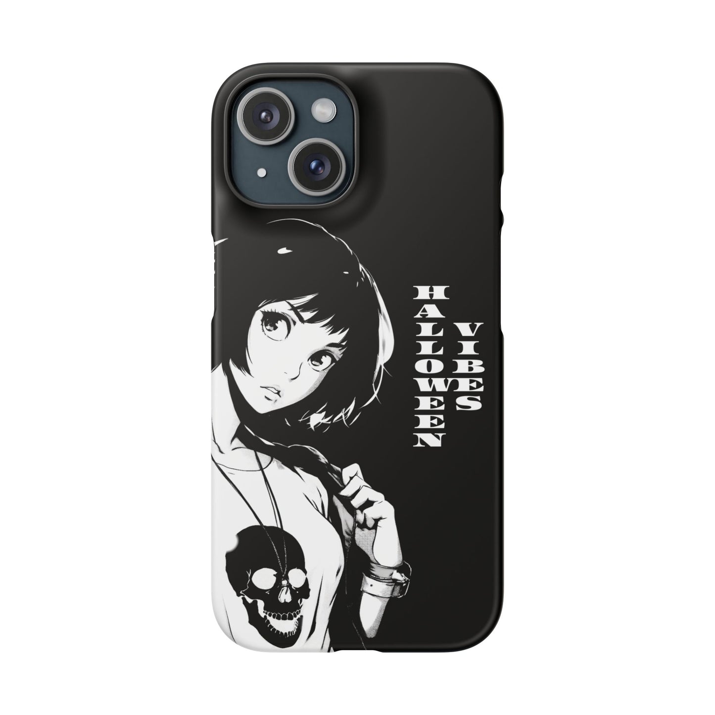 Halloween Vibes Snap Case Black and White Protective Phone Cover for iPhone and Samsung