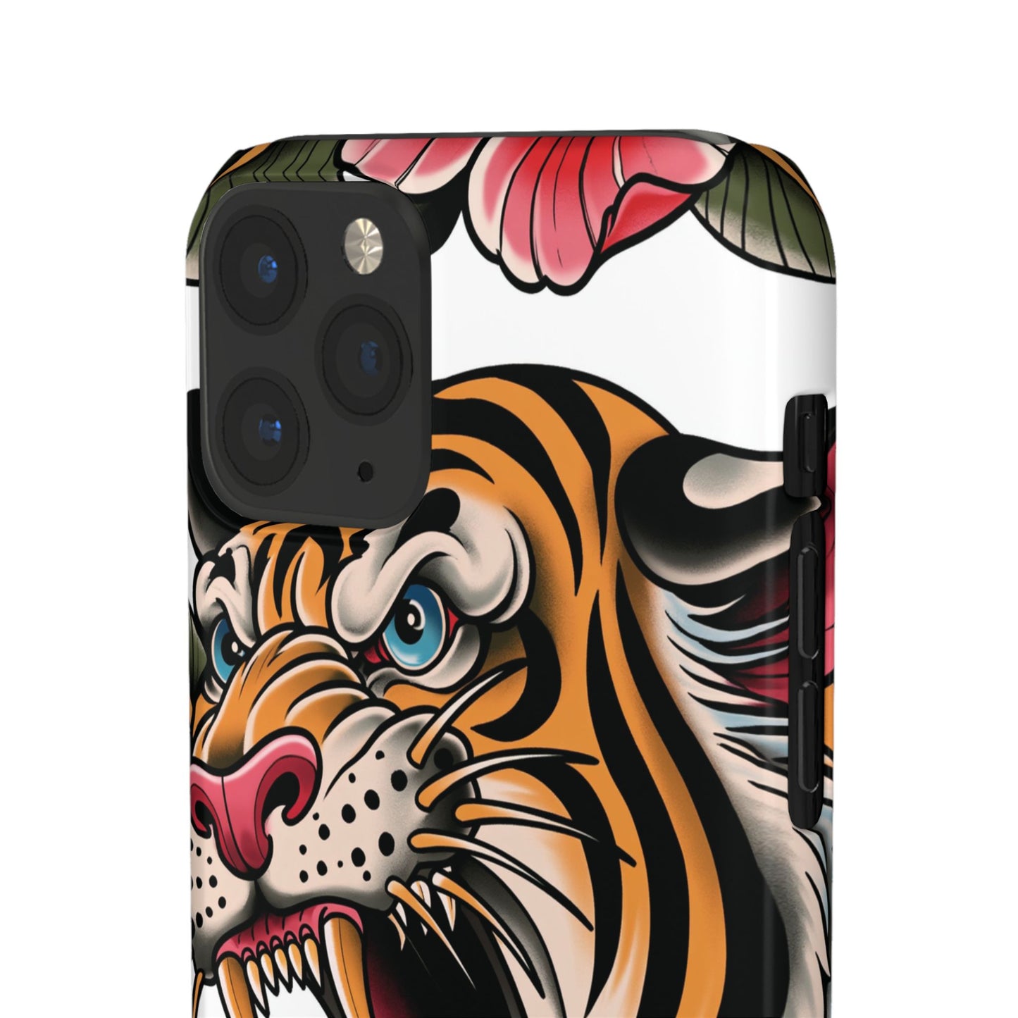 Tiger Floral Phone Case — Vintage Roaring Tiger Snap Case