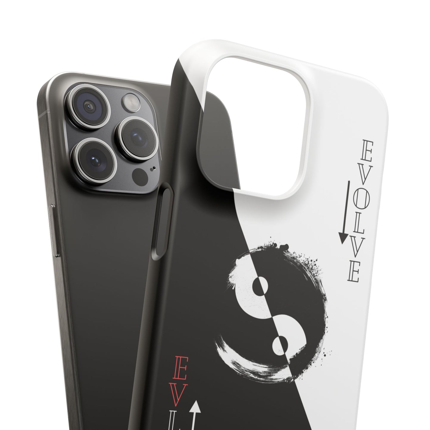 Yin Yang Evolve Black and White Snap Case Cover for iPhone and Samsung