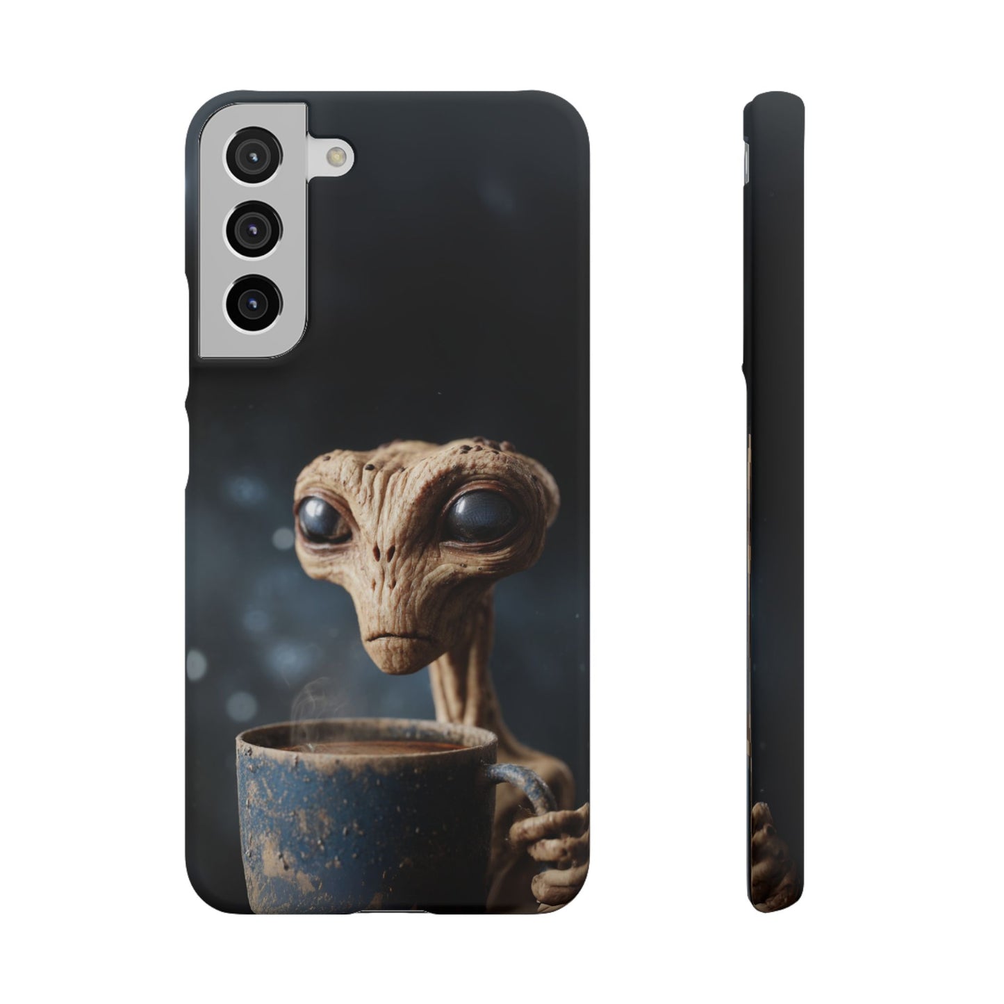 Alien Coffee Snap Case, Unique Phone Cover, Pop Culture Accessory, Gift for Sci-Fi Lovers, Customizable Phone Case