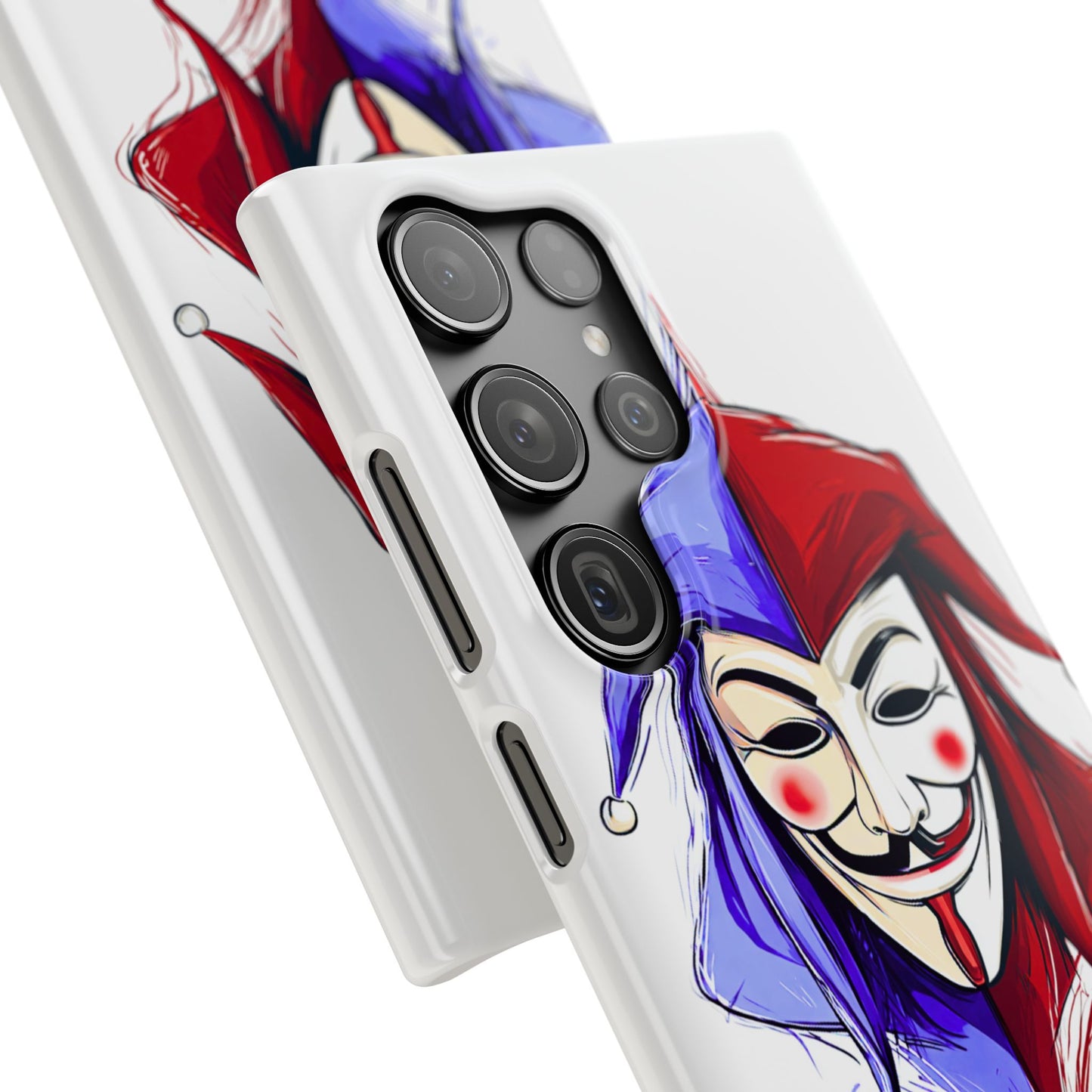 Joker & Anonimous Reunited Guy Fawkes Art Snap Case and Protective Phone Cover For iPhone and Samsung