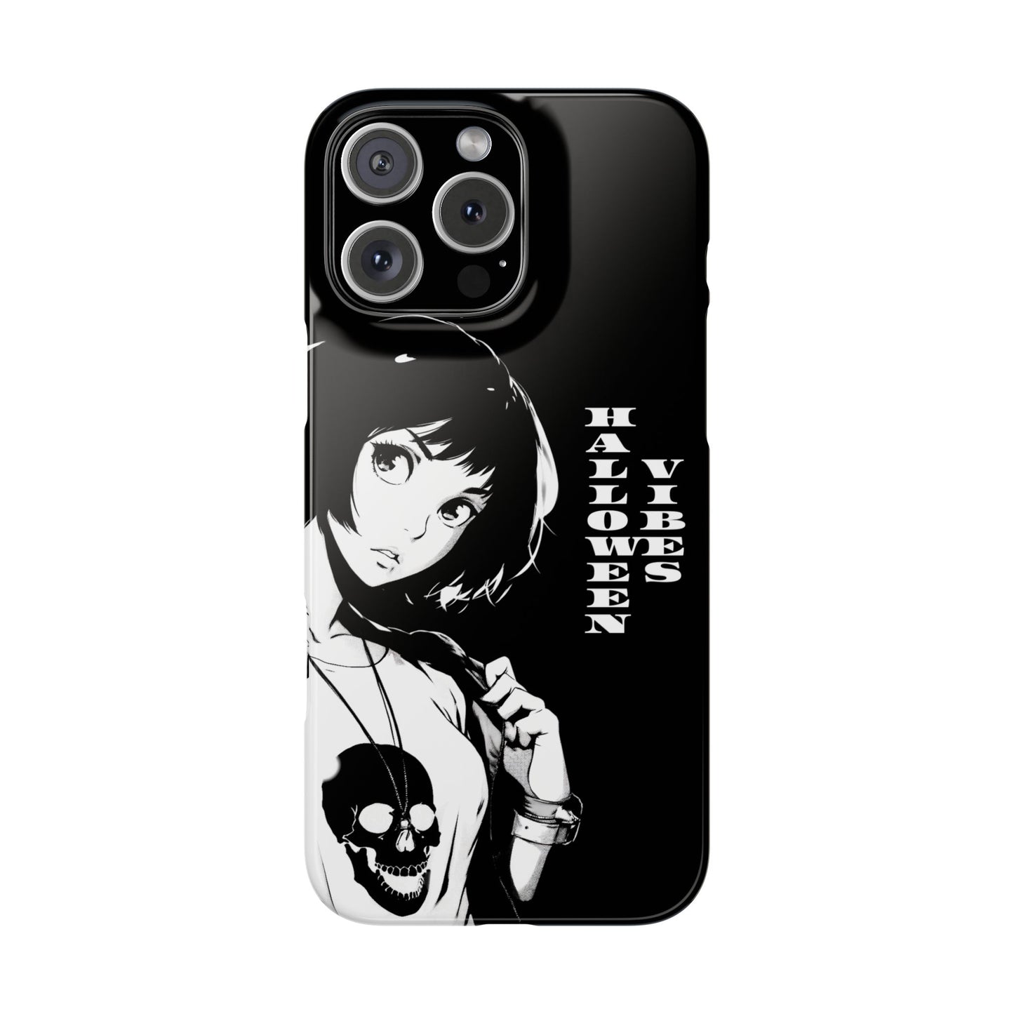 Halloween Vibes Snap Case Black and White Protective Phone Cover for iPhone and Samsung