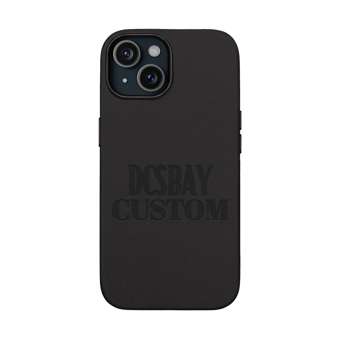 Engraved PU Leather Phone Case — Minimal Bear Silhouette