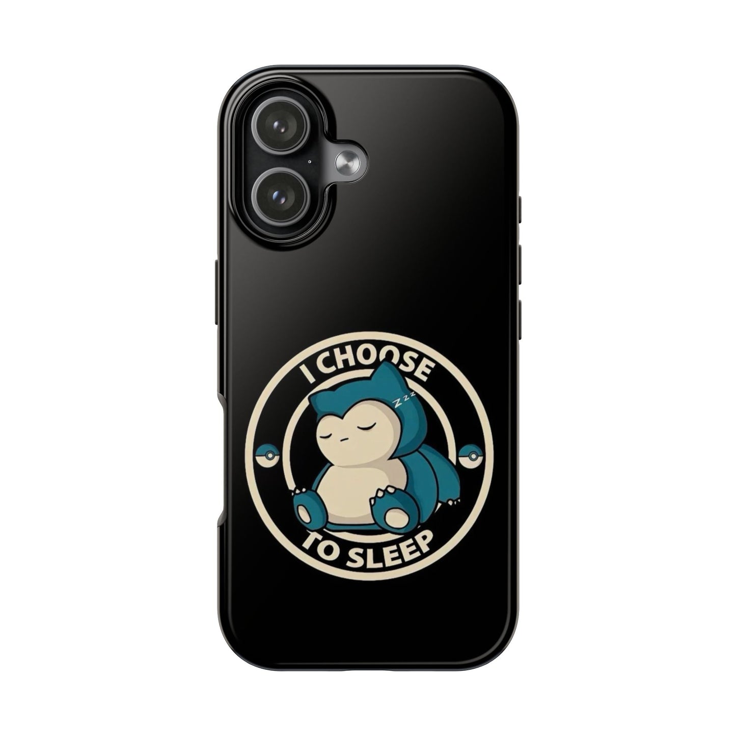 I Chose to Sleep Cat iPhone 17 Tough Phone Case | Vintage Black
