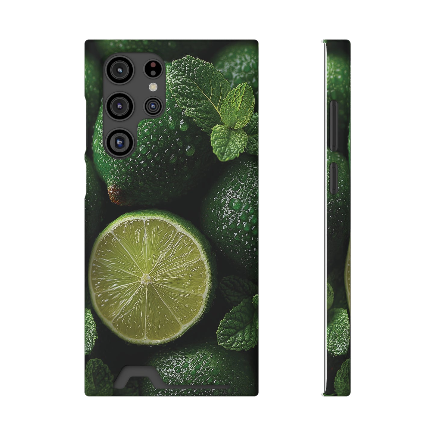Fresh Lime Phone Case with Card Holder, Citrus Design, Perfect Gift for Summer, Stylish and Functional, Eco-friendly Accessories, [...]
