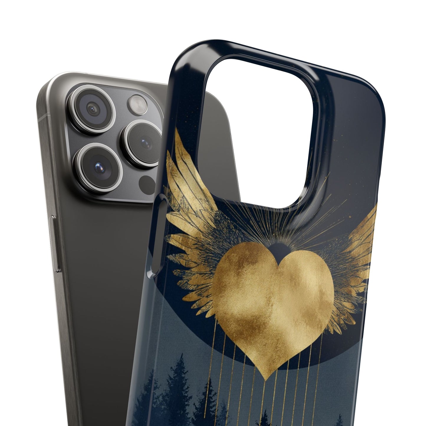 Heart Wing Snap Case, Elegant Phone Cover, Unique Gift, Artistic Accessory, Protective Case for Love and Romance