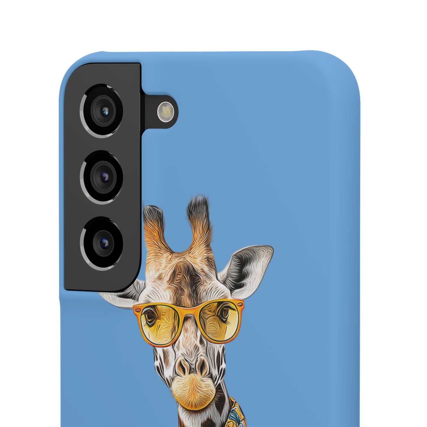 Giraffe Blue Snap Case Phone Cover for Animal Lover Iphone and Samsung models