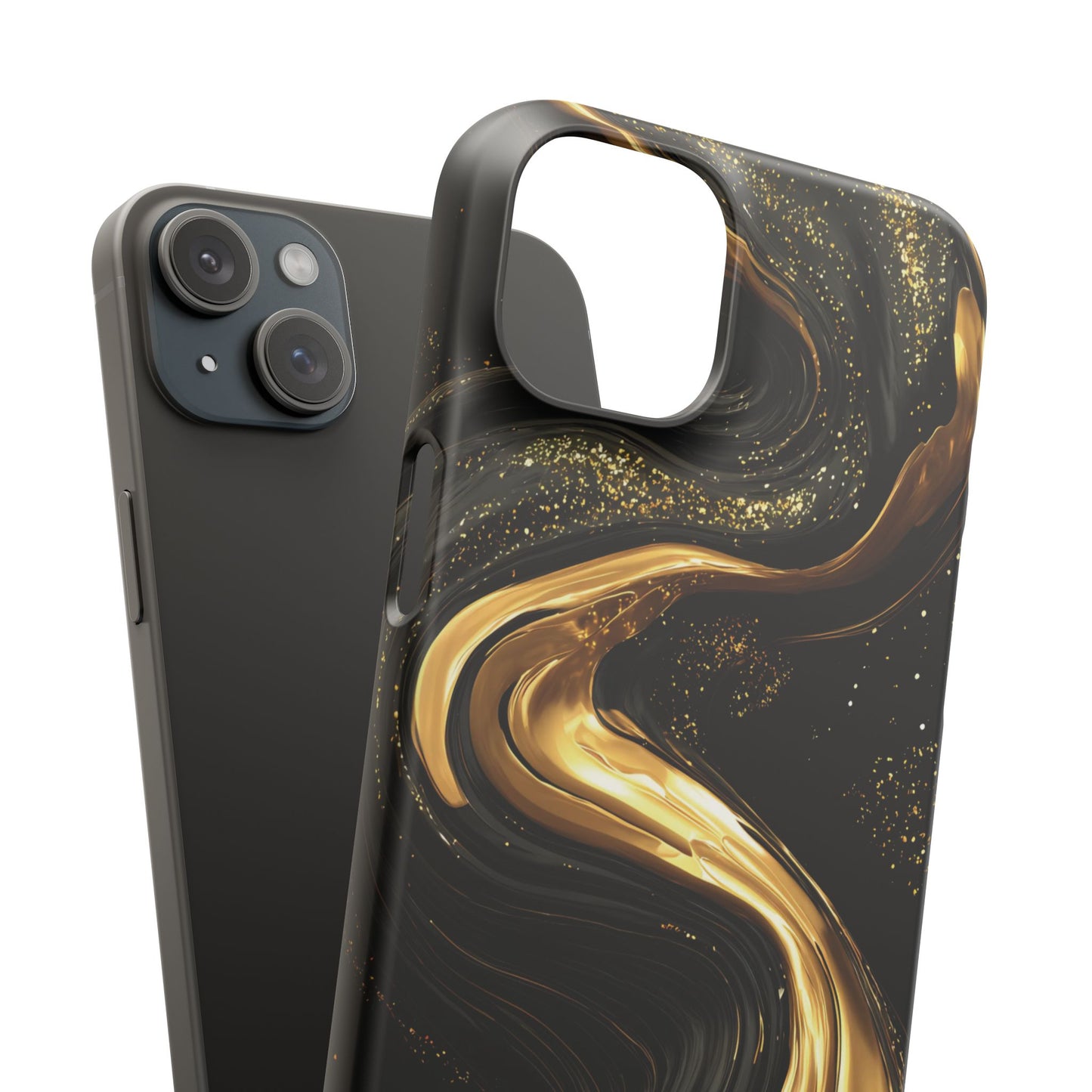 Elegant Gold Swirl Snap Case - Stylish Phone Cover, Modern Accessory, Gift for Her, Luxe Phone Case, Trendy Decor